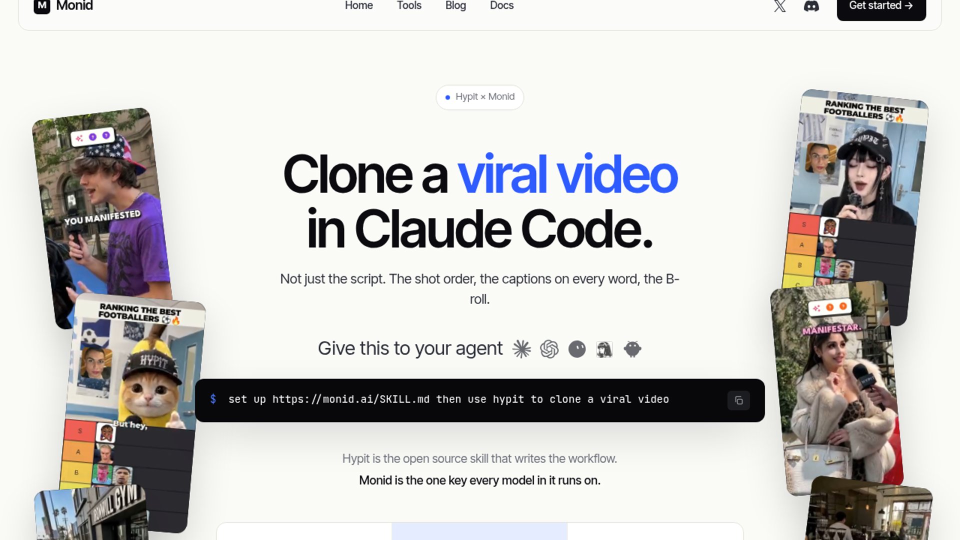 Hypit and Monid open-source video cloning workflow