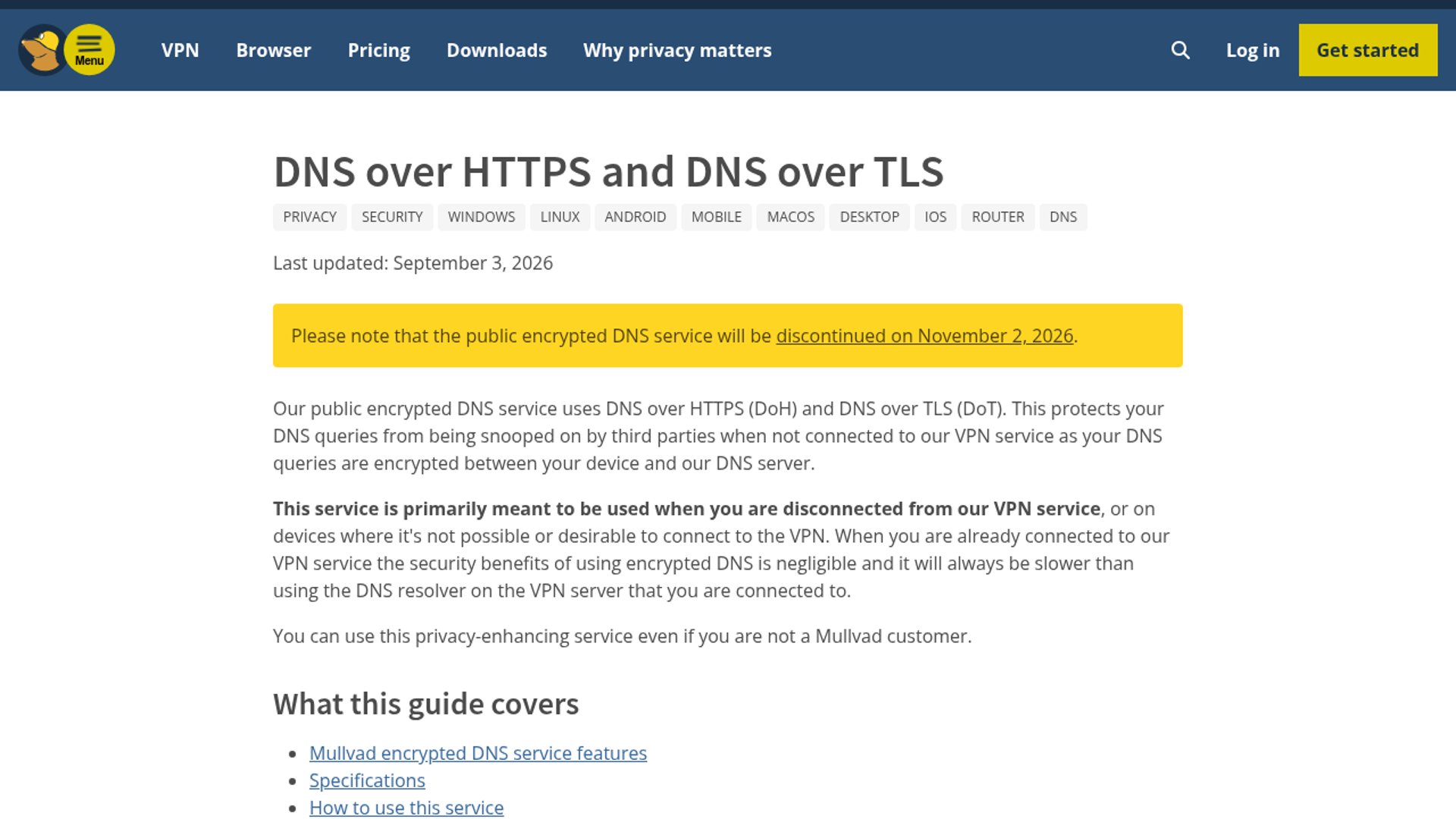 Mullvad ends public DNS, backs Quad9