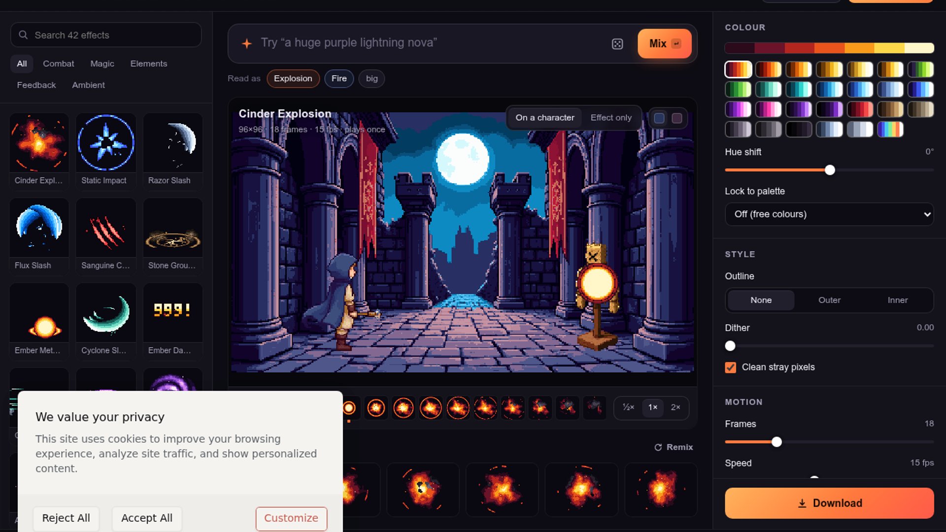 Pixel VFX Forge open-sources local pixel effects