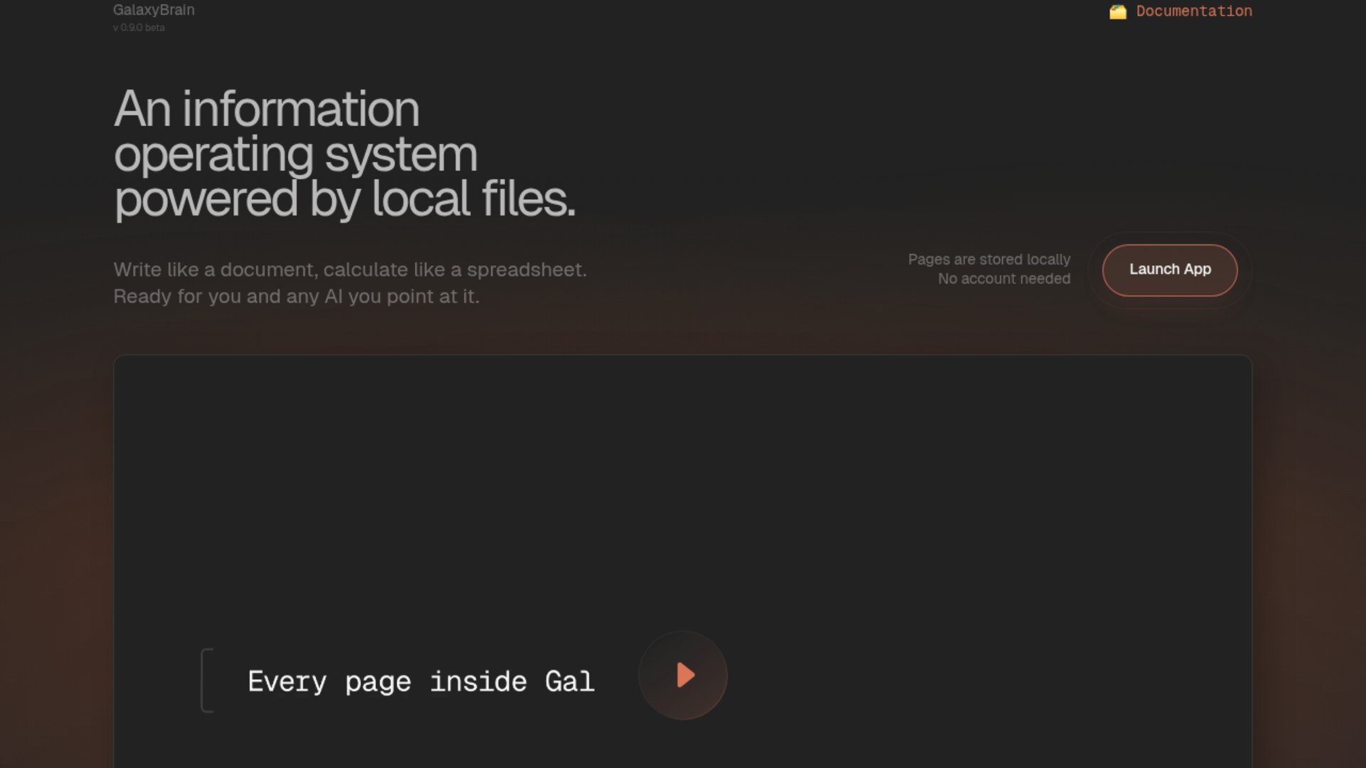 GalaxyBrain launches local-first info OS