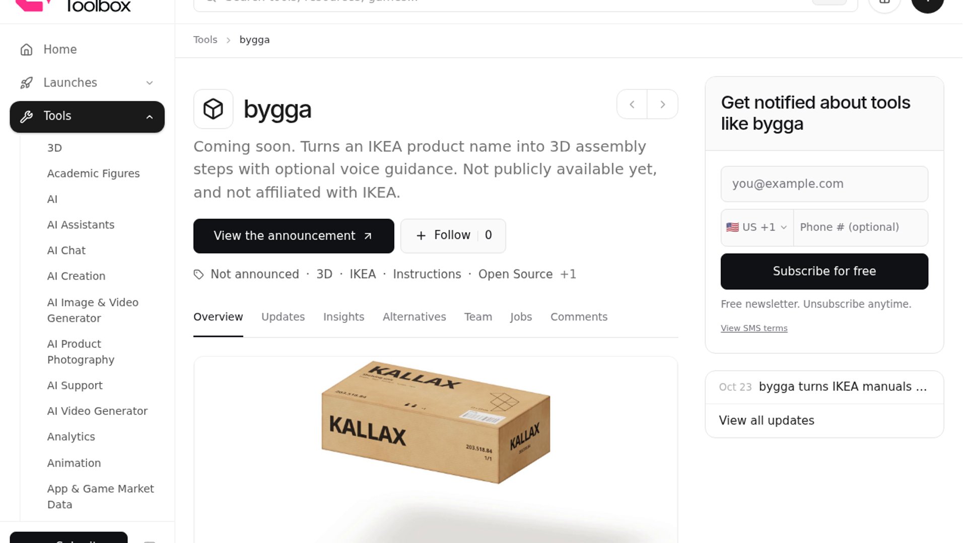 bygga turns IKEA assembly into 3D