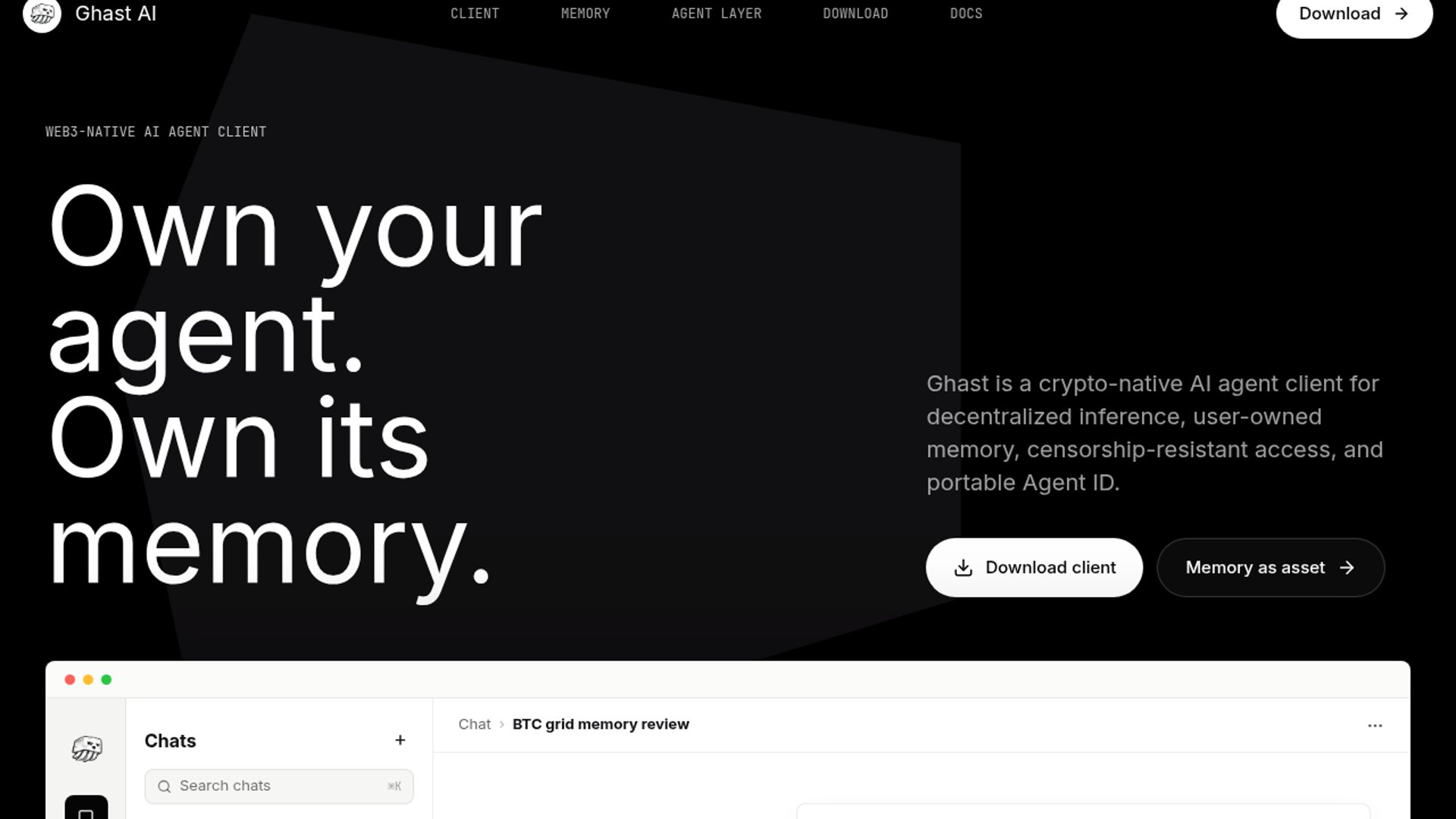 Ghast AI unveils user-owned memory model