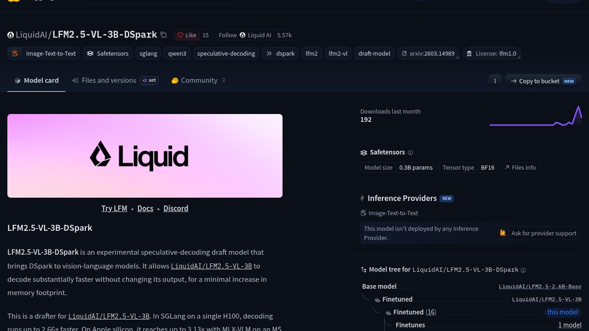 Liquid AI launches LFM2.5-VL-3B-DSpark drafter