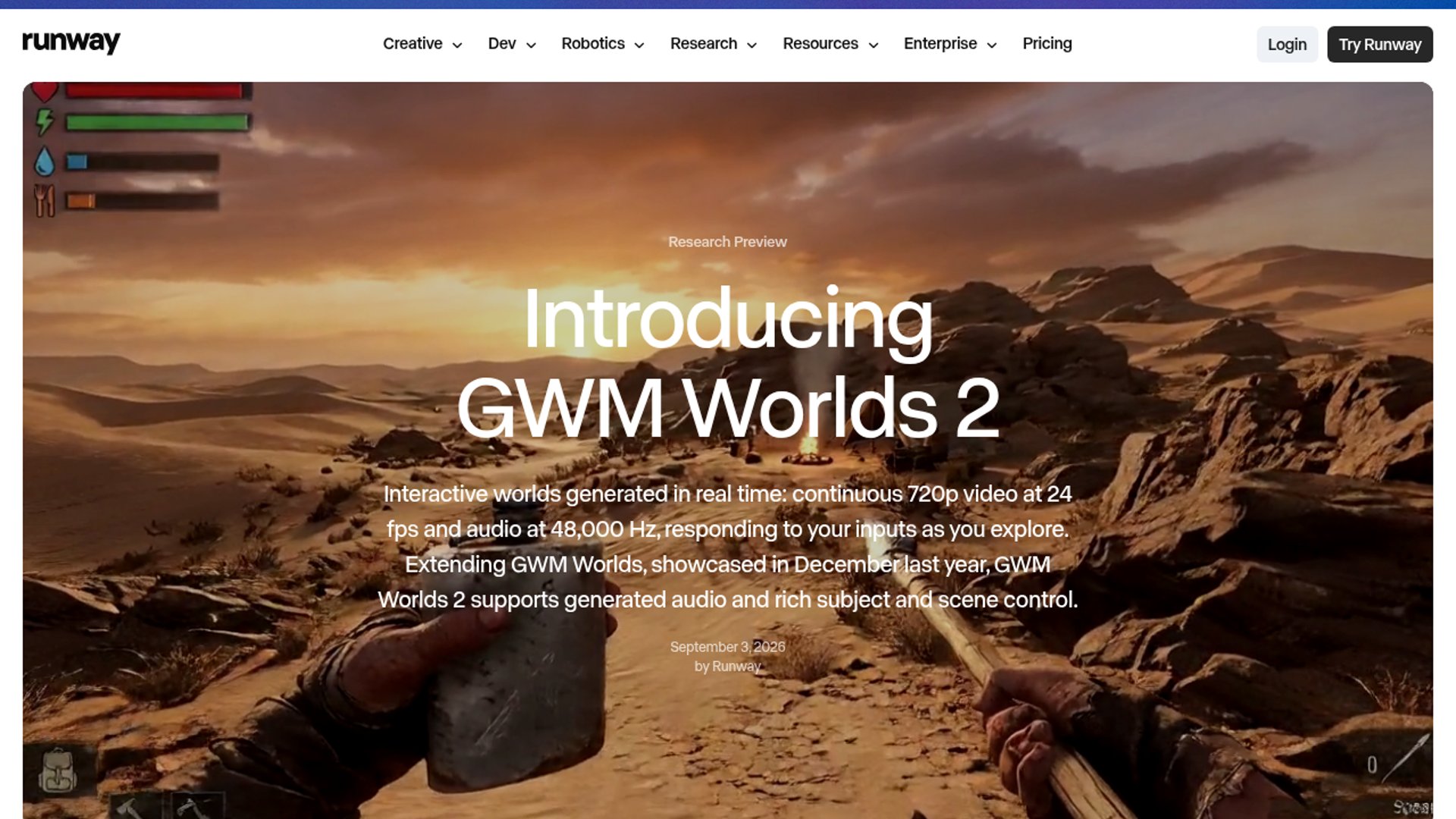 GWM Worlds 2 makes video worlds playable