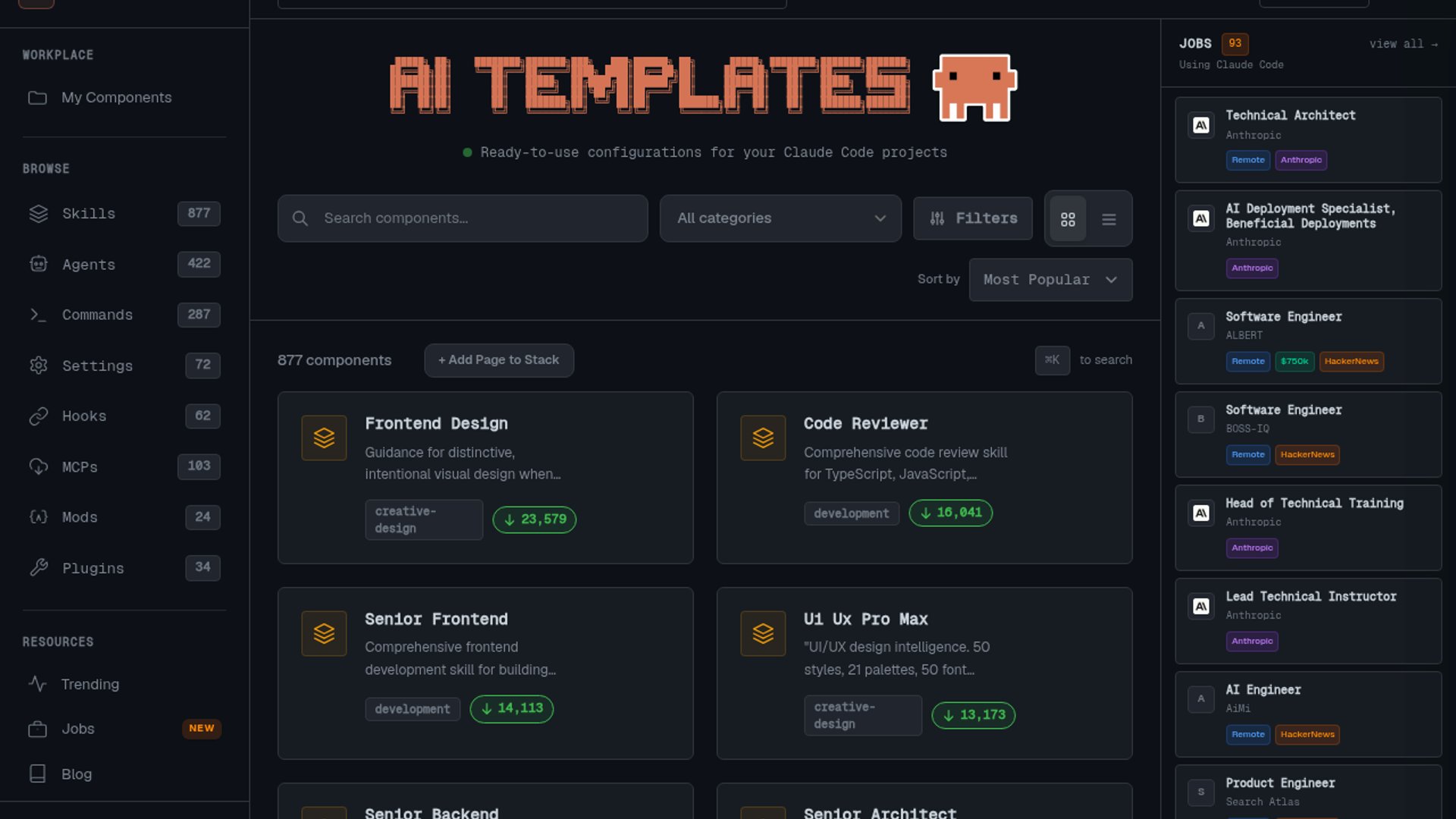 Claude Code Templates launches Mods catalog