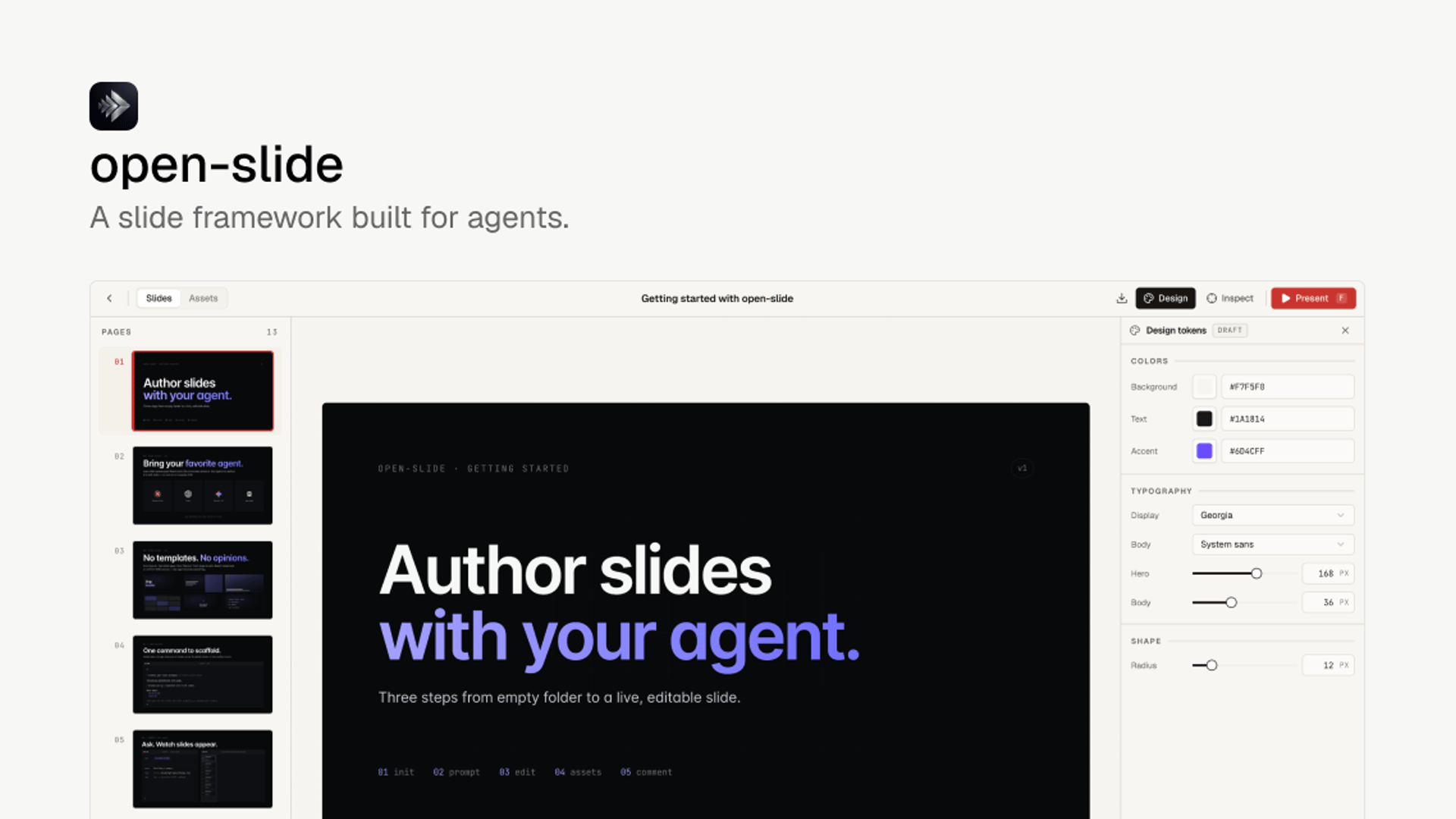 open-slide launches React decks for agents
