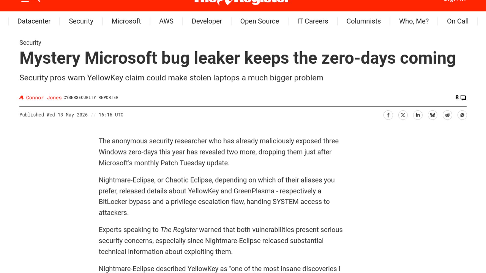 Researcher leaks two Windows zero-days