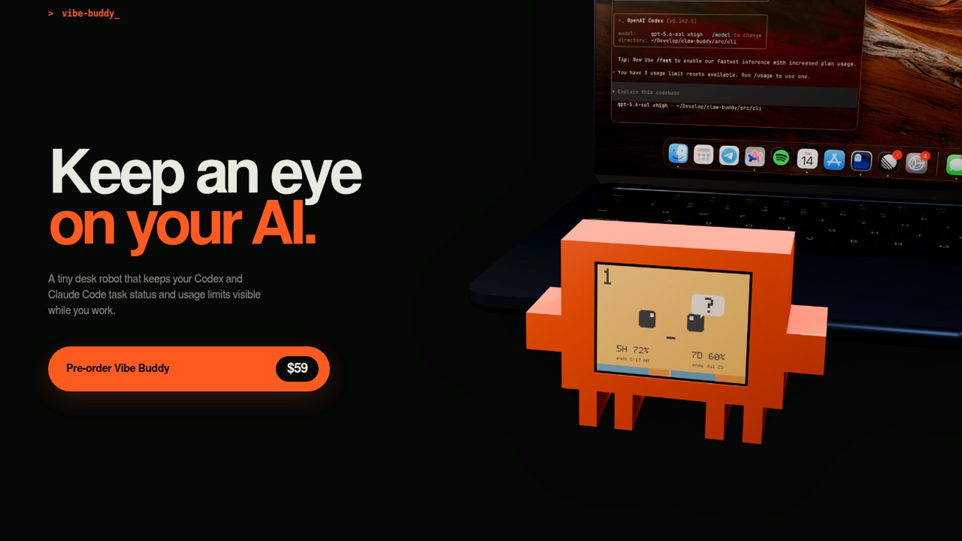 Vibe Buddy Shows Ambient AI Coding Agent Status