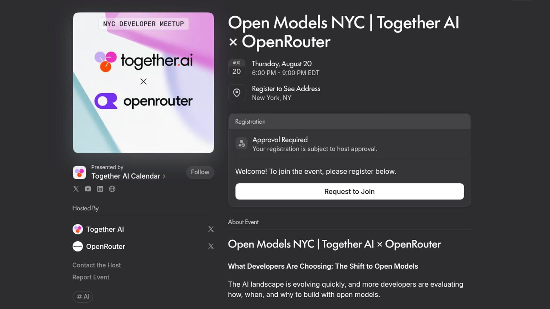 Together AI, OpenRouter Host Open Models NYC