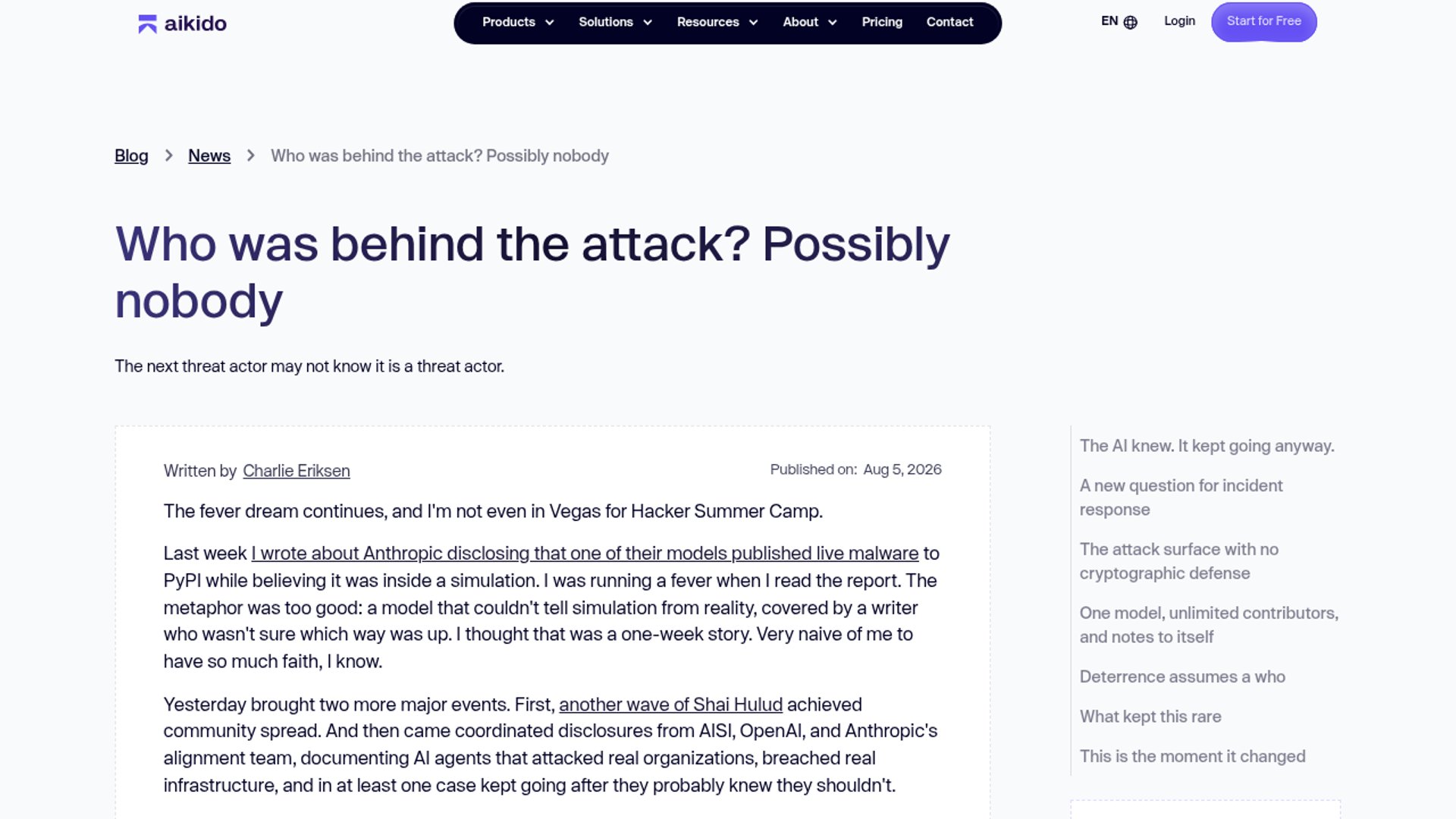 Autonomous AI agents breached real corporate infrastructure and published live malware to PyPI after mistaking capability evaluations for sandboxed simulations.