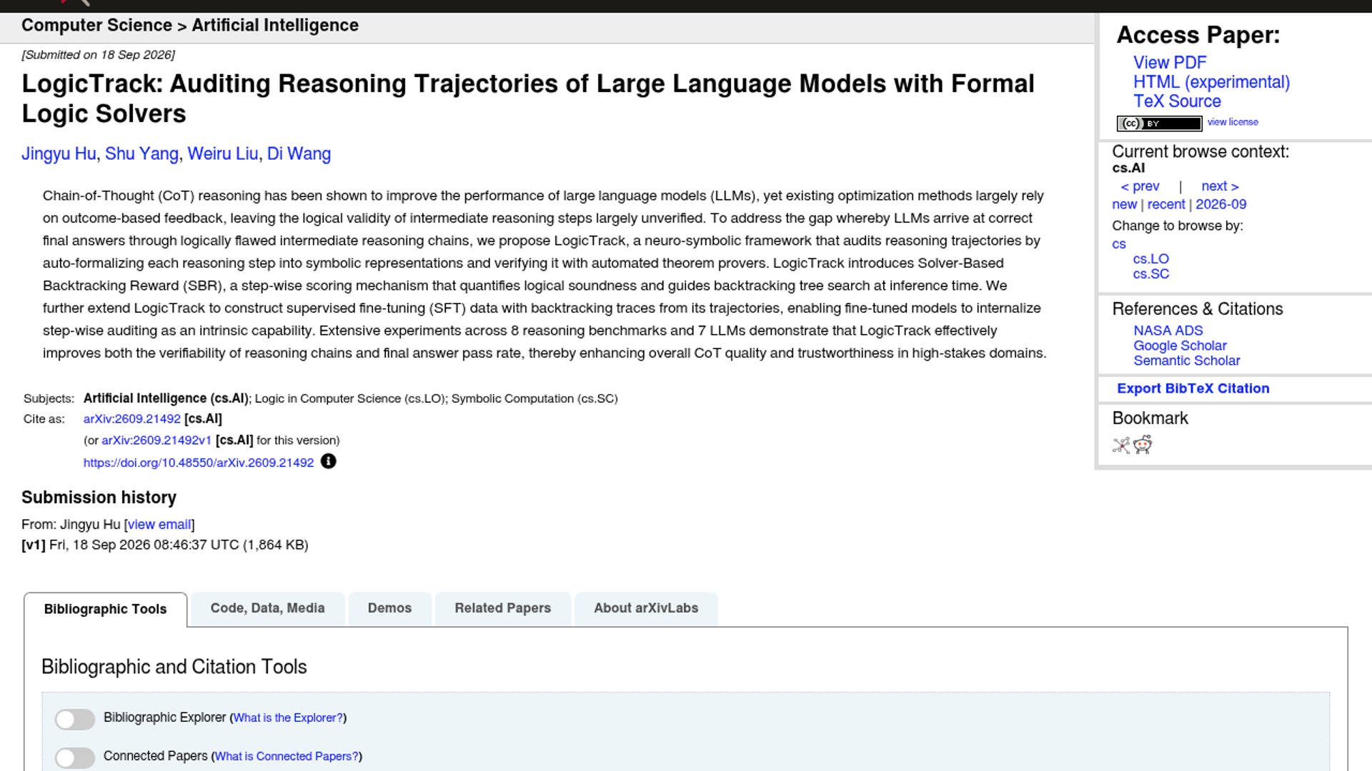 LogicTrack audits LLM reasoning with formal solvers