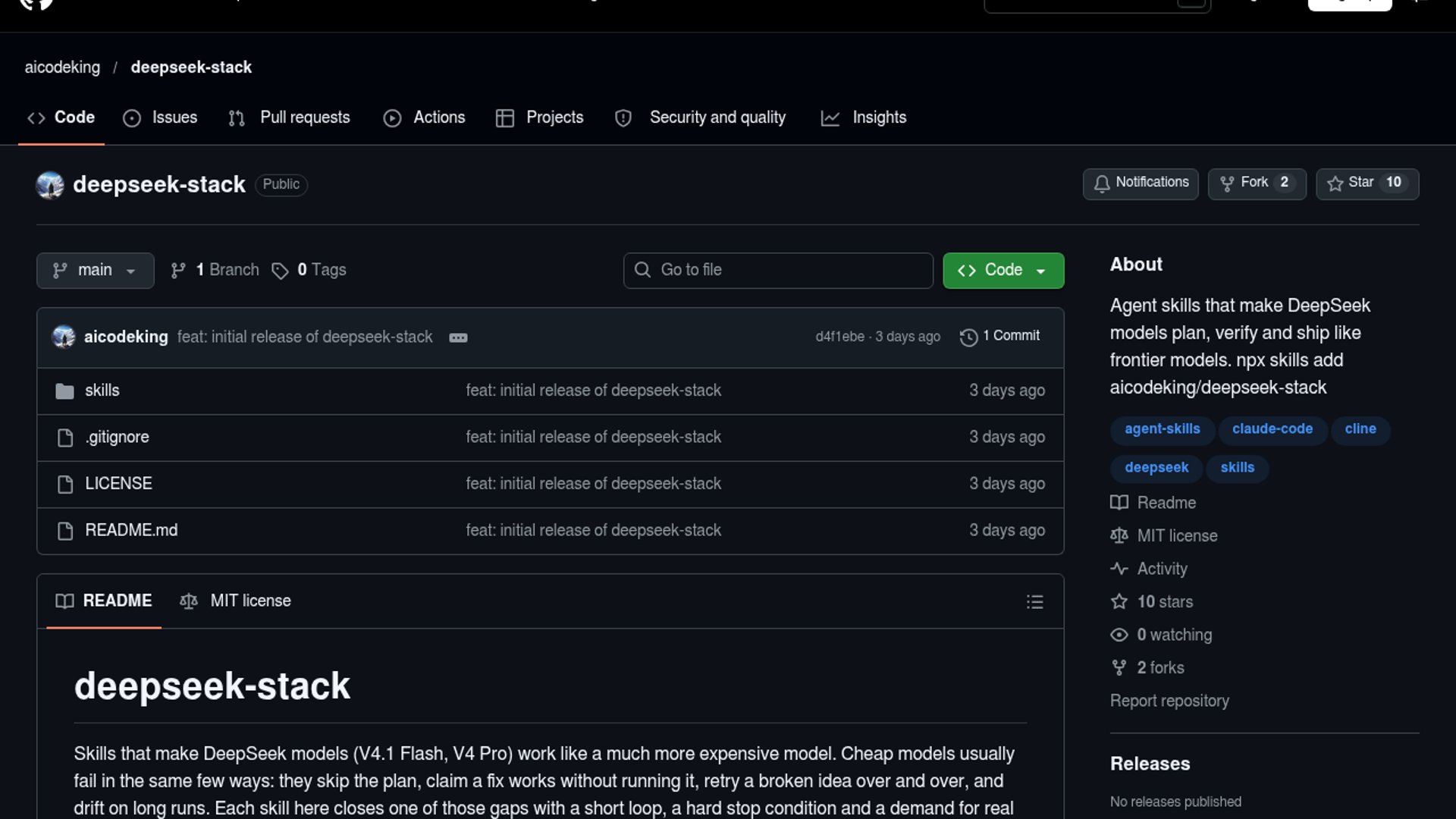 DeepSeek Stack launches 29 coding skills