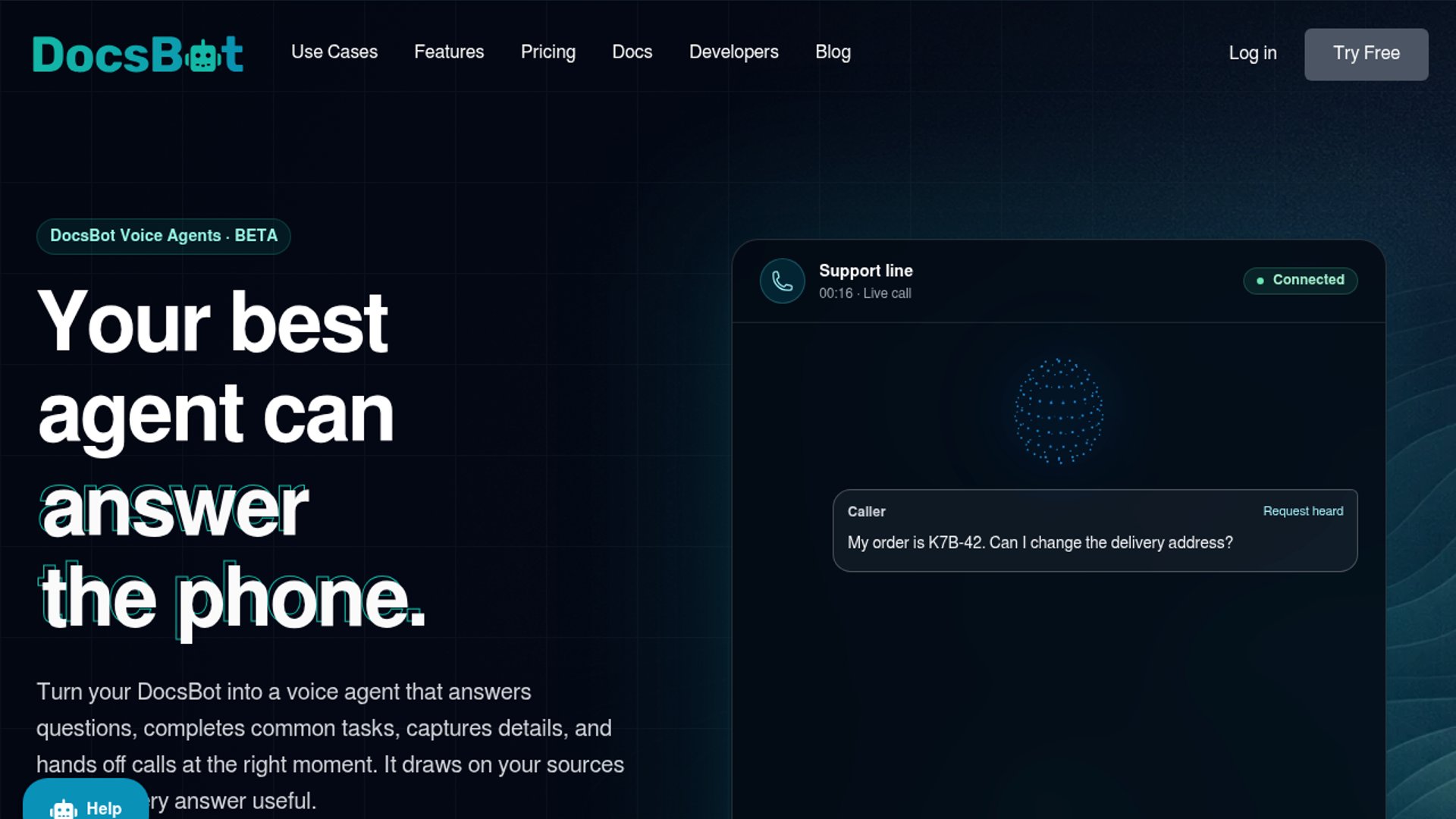 DocsBot Voice Agents Near Release
