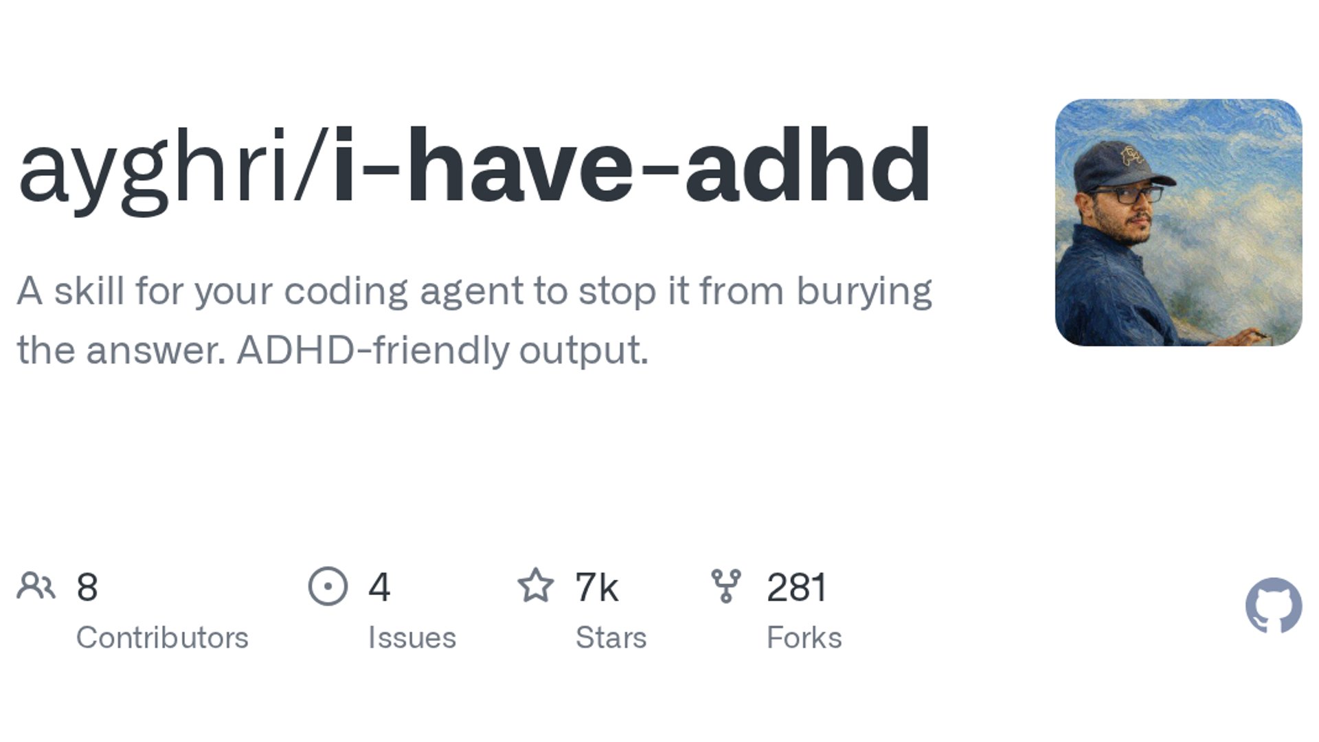 ayghri/i-have-adhd skill enforces direct AI responses