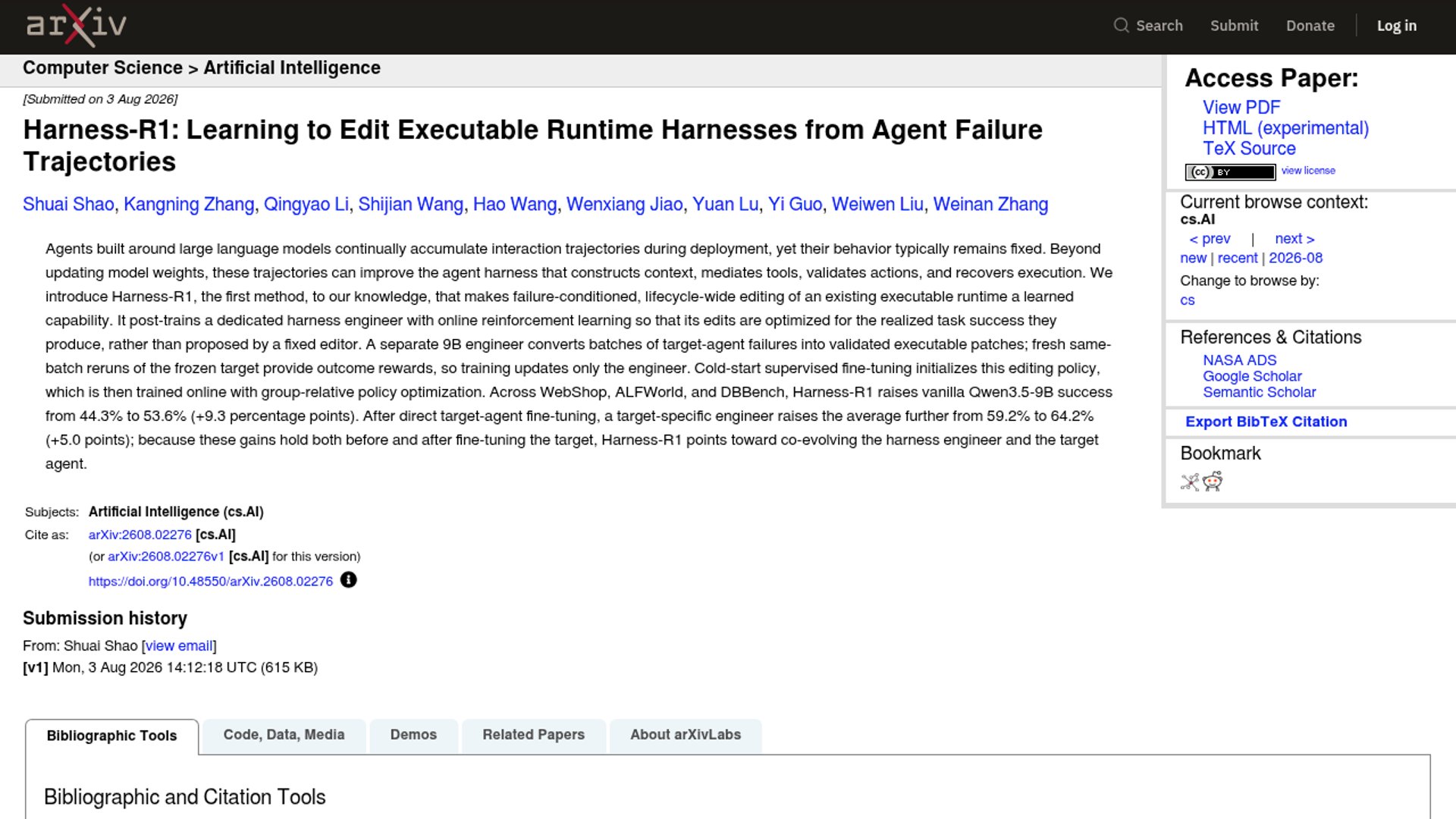 Harness-R1 dynamically edits agent harnesses via RL