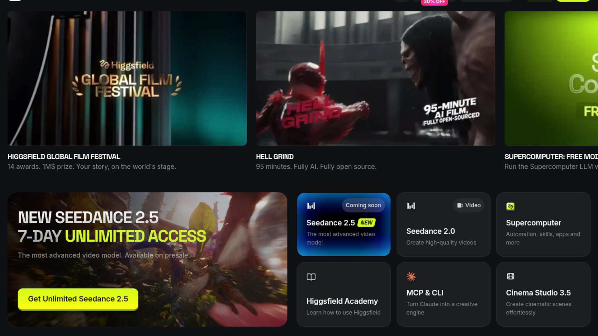 Higgsfield AI simplifies cinematic video creation by offering tools to reverse-engineer and replicate video styles, composition, and scenes.