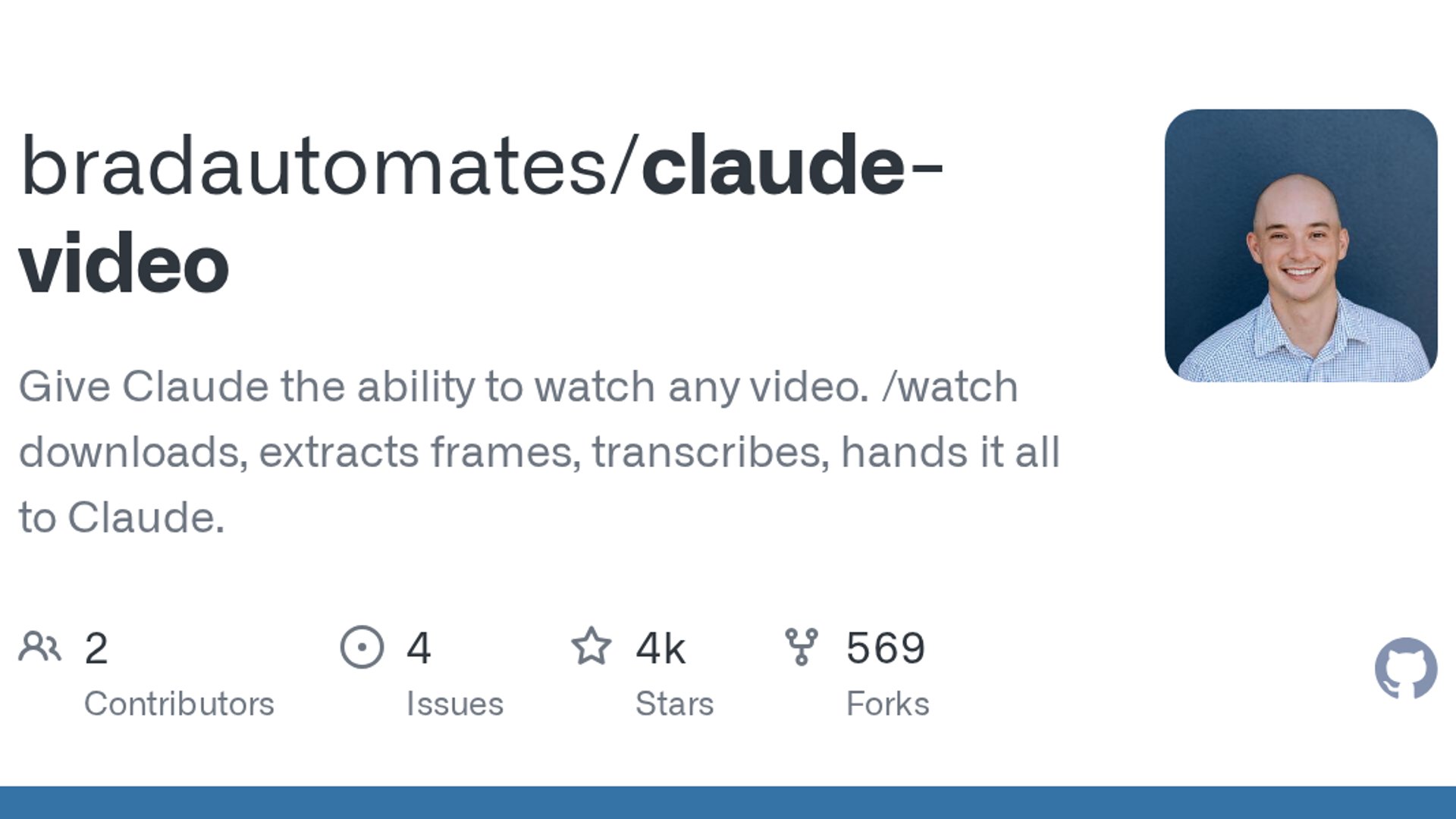 claude-video brings multimodal video analysis to Claude