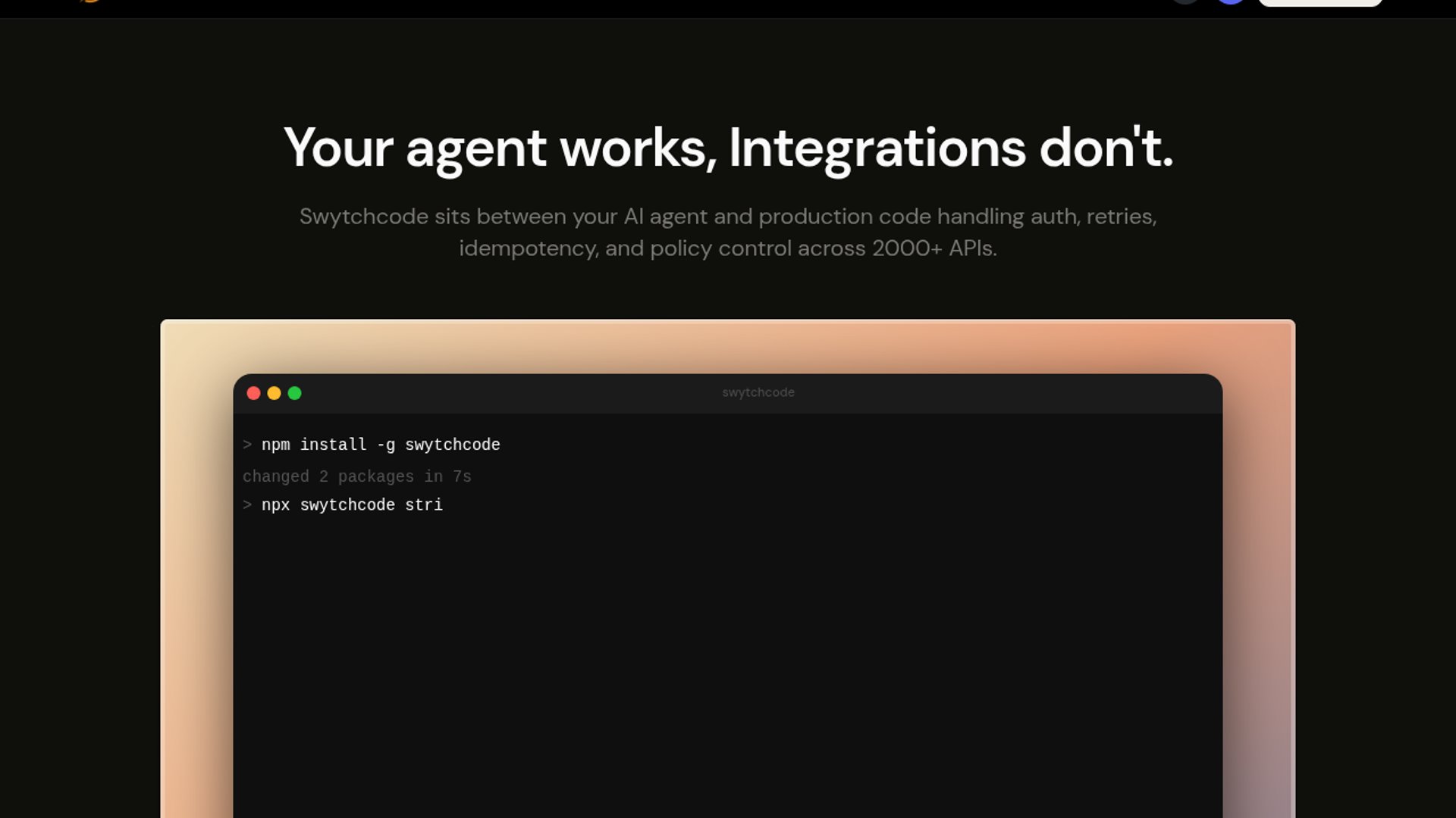 Swytchcode CLI unlocks 2,000 APIs for AI agents