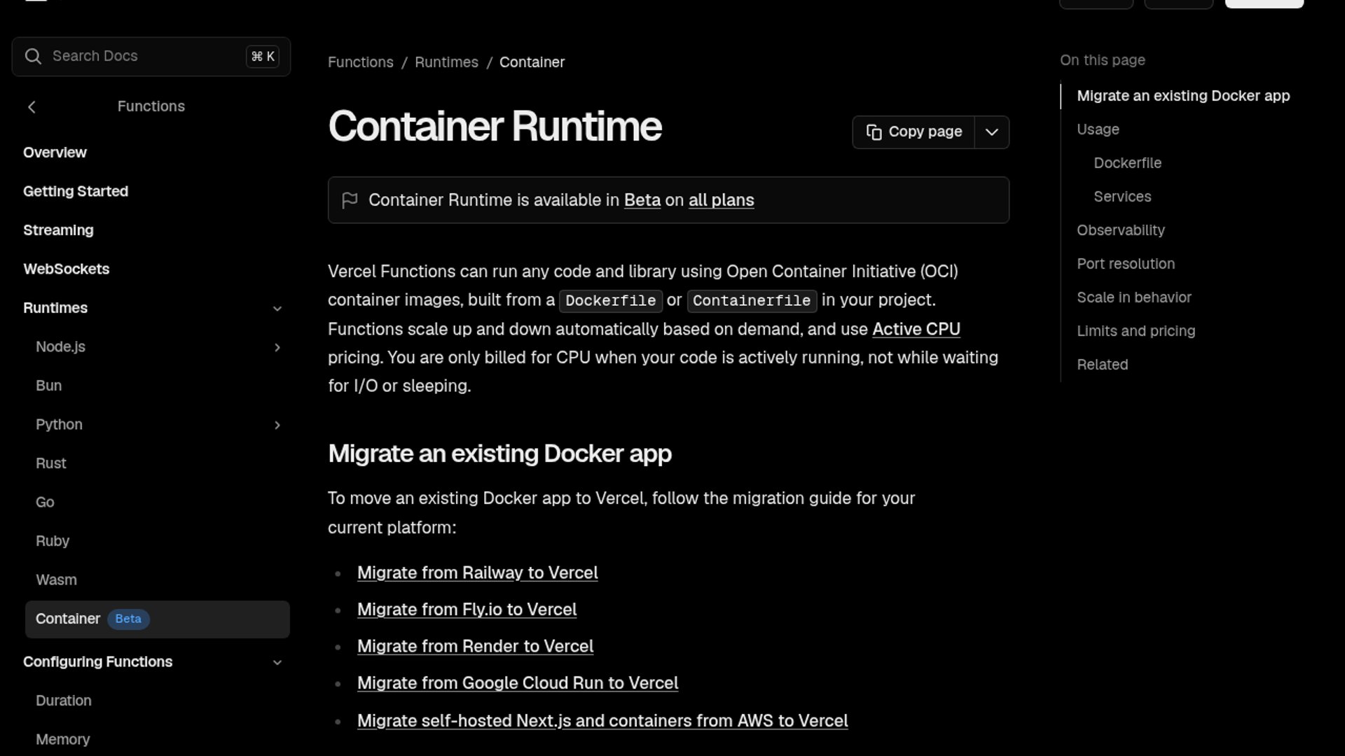 Vercel Makes Plain Dockerfiles Deployable