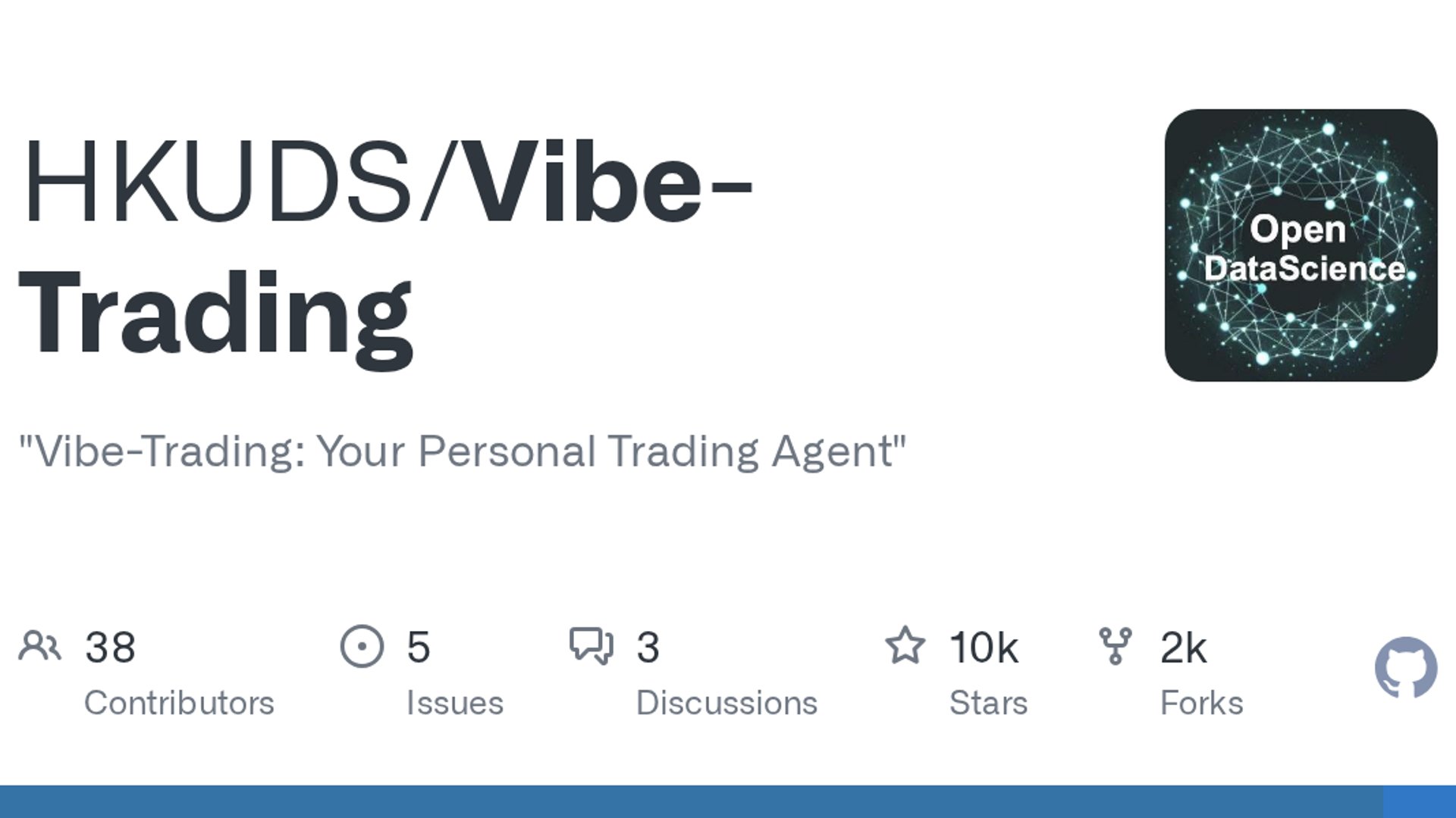 HKUDS releases Vibe-Trading, an open-source agent-native companion designed to automate financial trading workflows via natural language.
