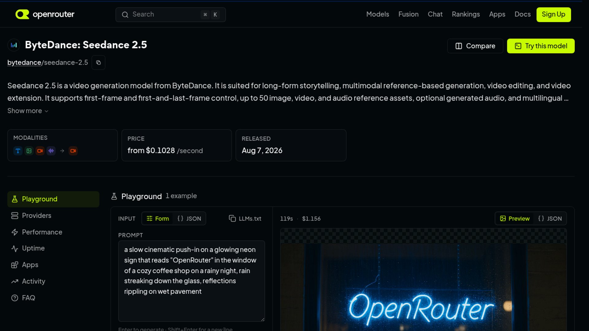 BytePlus launches Dreamina Seedance 2.5 on OpenRouter
