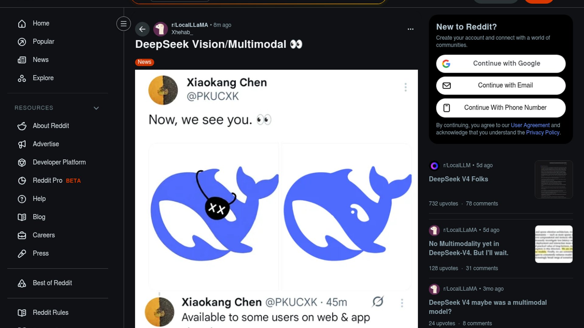 DeepSeek Teases Vision Support in a Deleted Multimodal Post