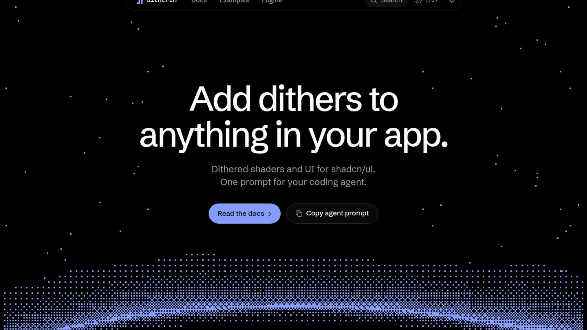 dithercn Launches Agent-Built Dithered UI