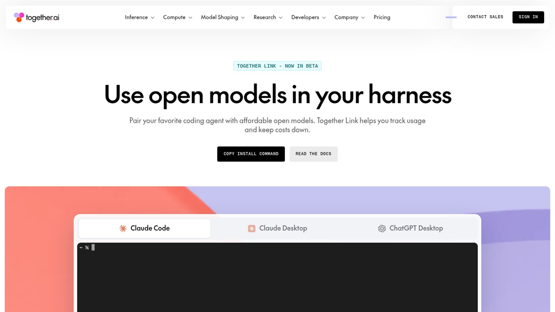 Together Link Brings Open Models To Coding Agents