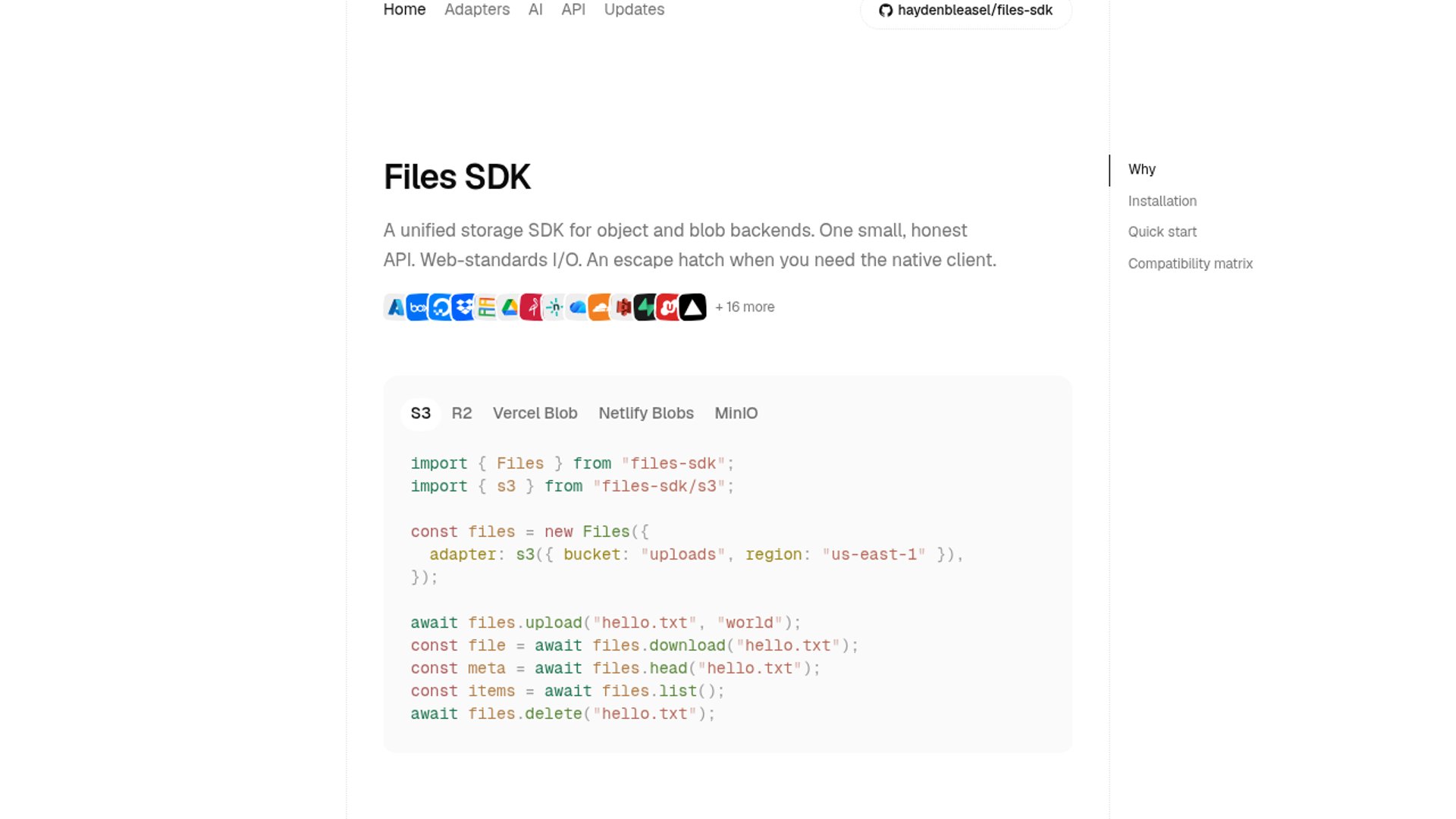 Files SDK hits v1.0 with unified cloud storage