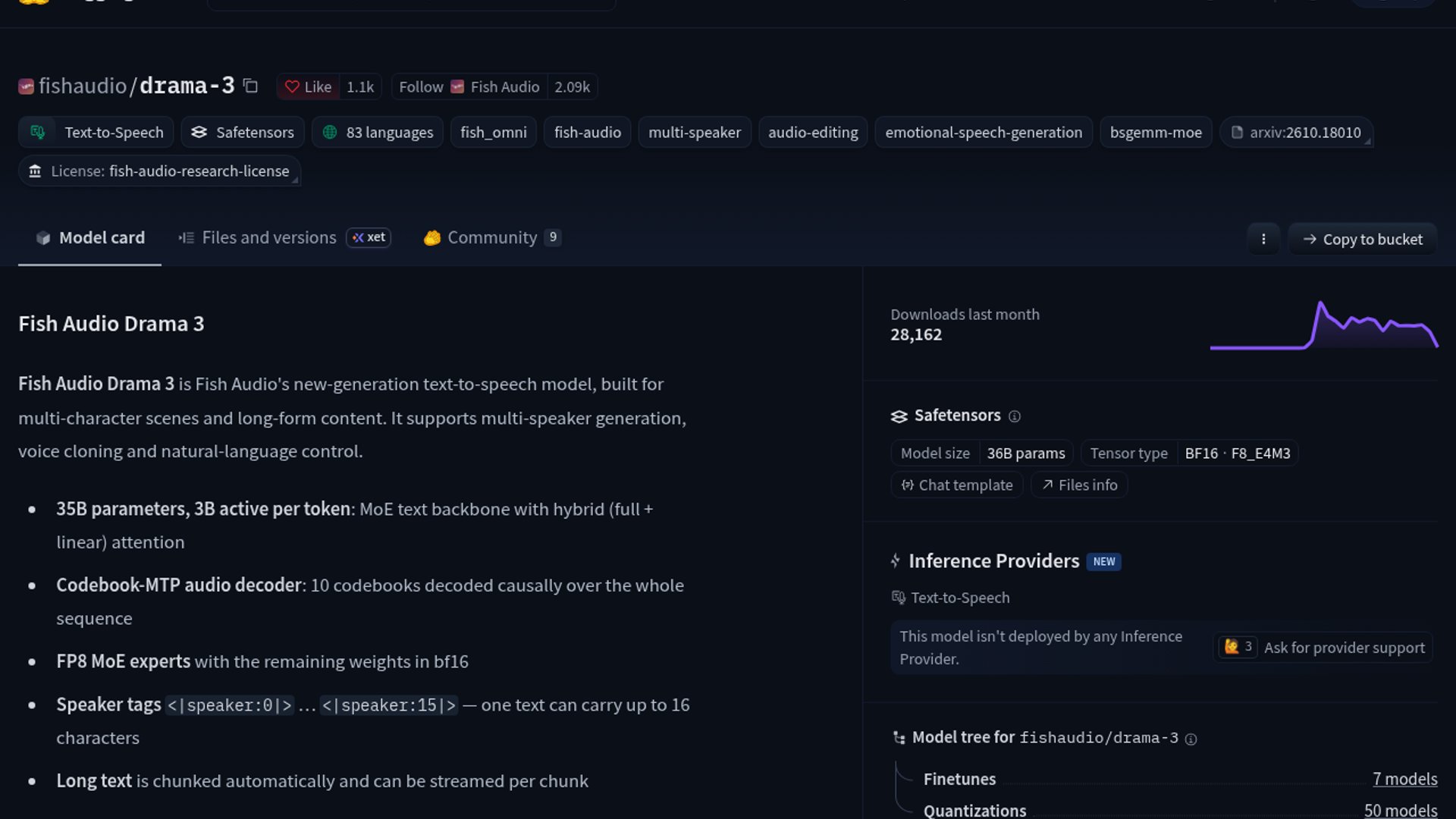 Drama 3’s Upgraded Weights Top Voice Charts