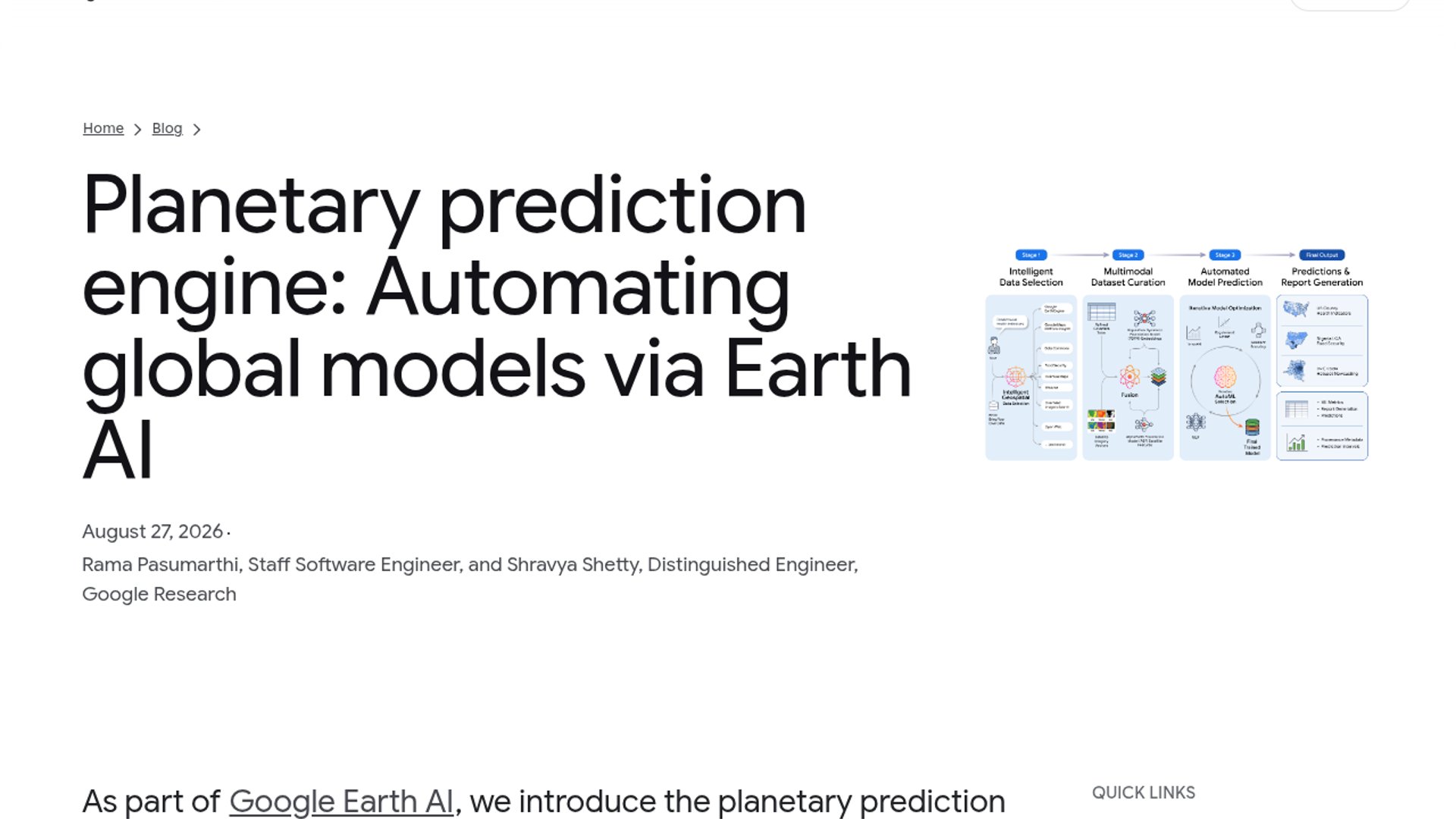 Google’s Planetary Prediction Engine Automates Geospatial Modeling
