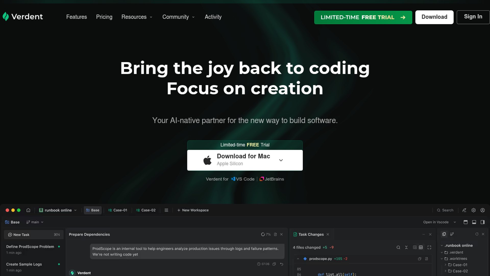 Verdent drops parallel AI coding with git worktrees