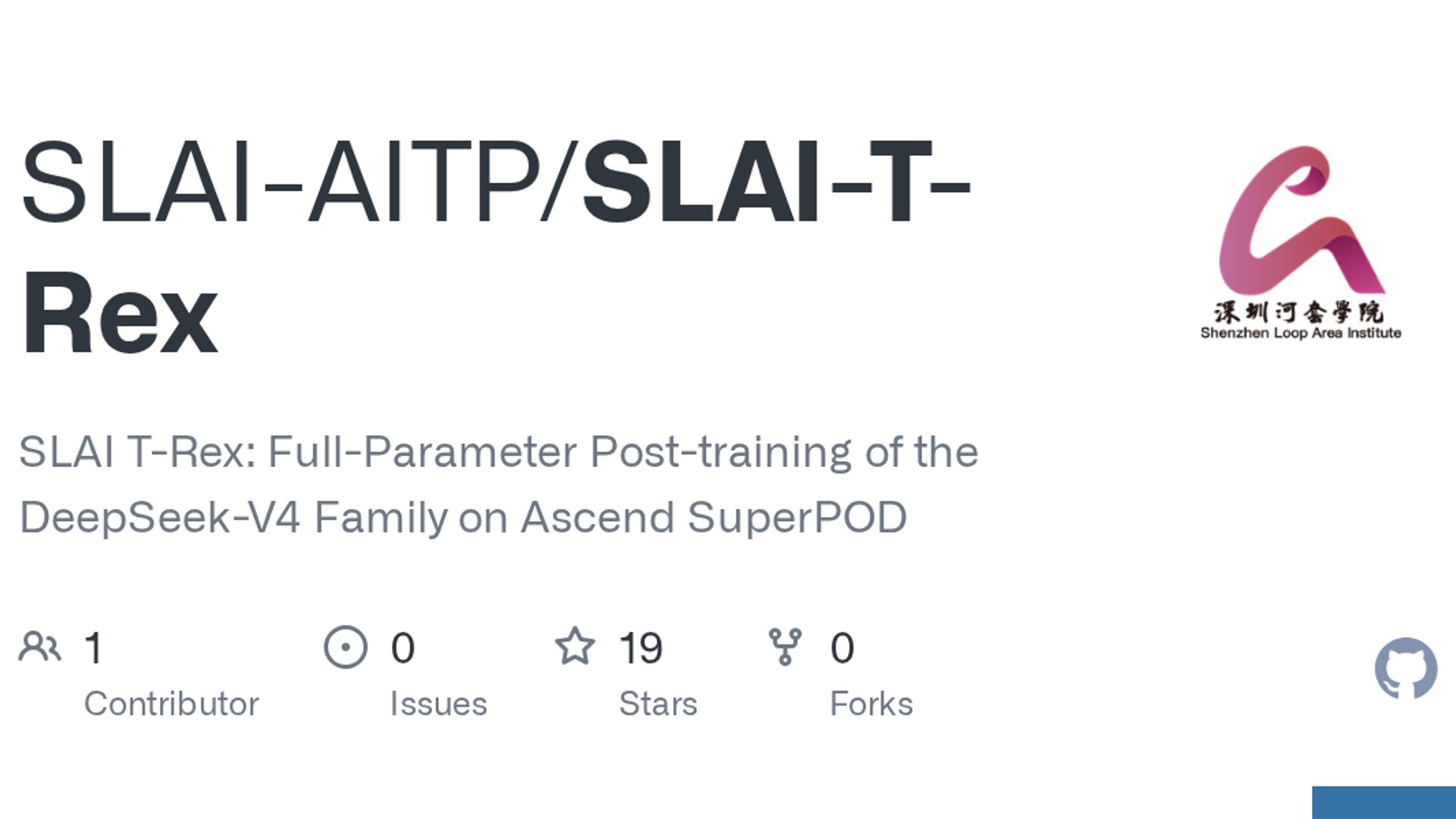 SLAI T-Rex enables DeepSeek-V4 post-training on Ascend SuperPODs