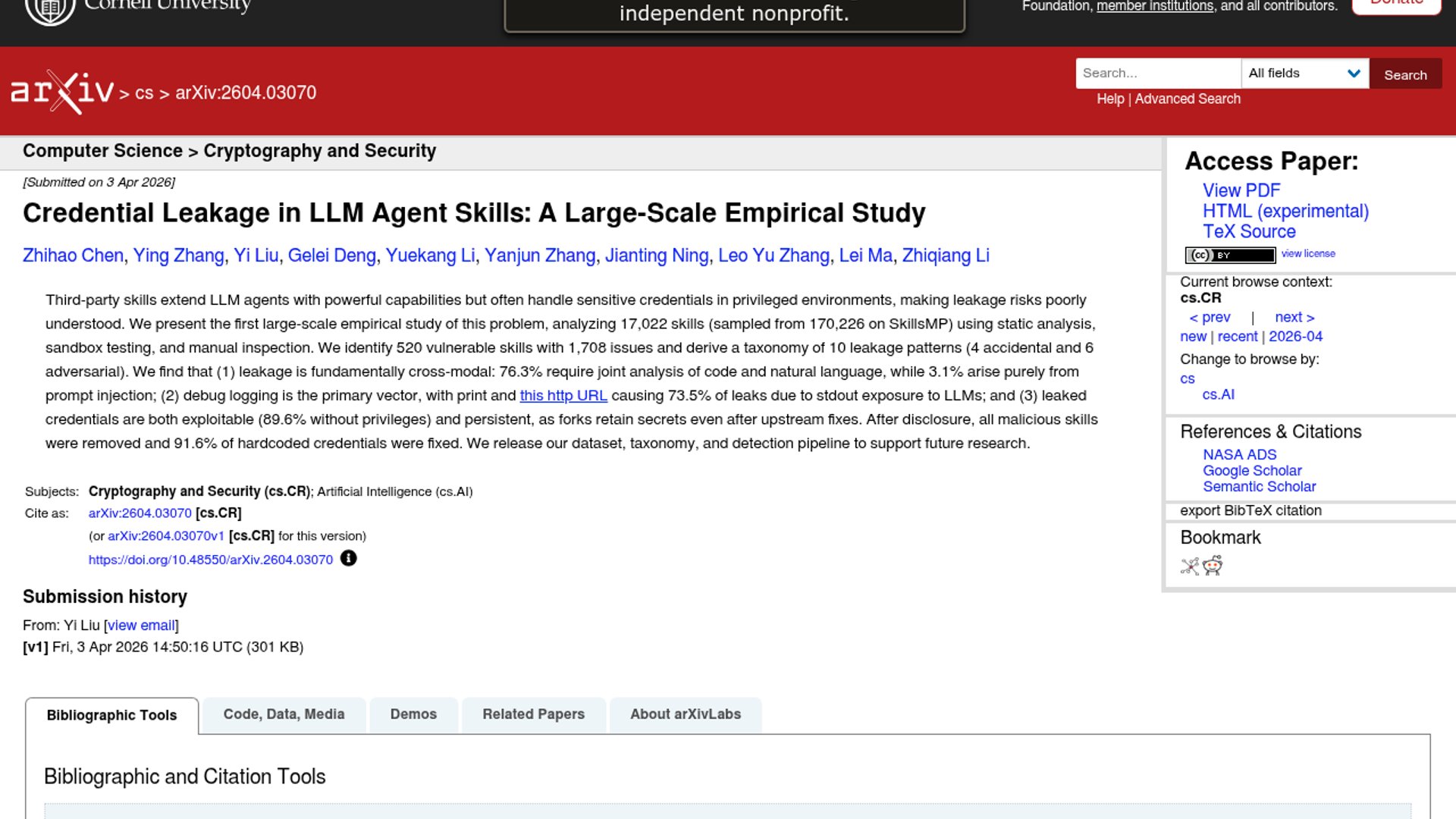 LLM Agent Skills Leak Secrets at Scale