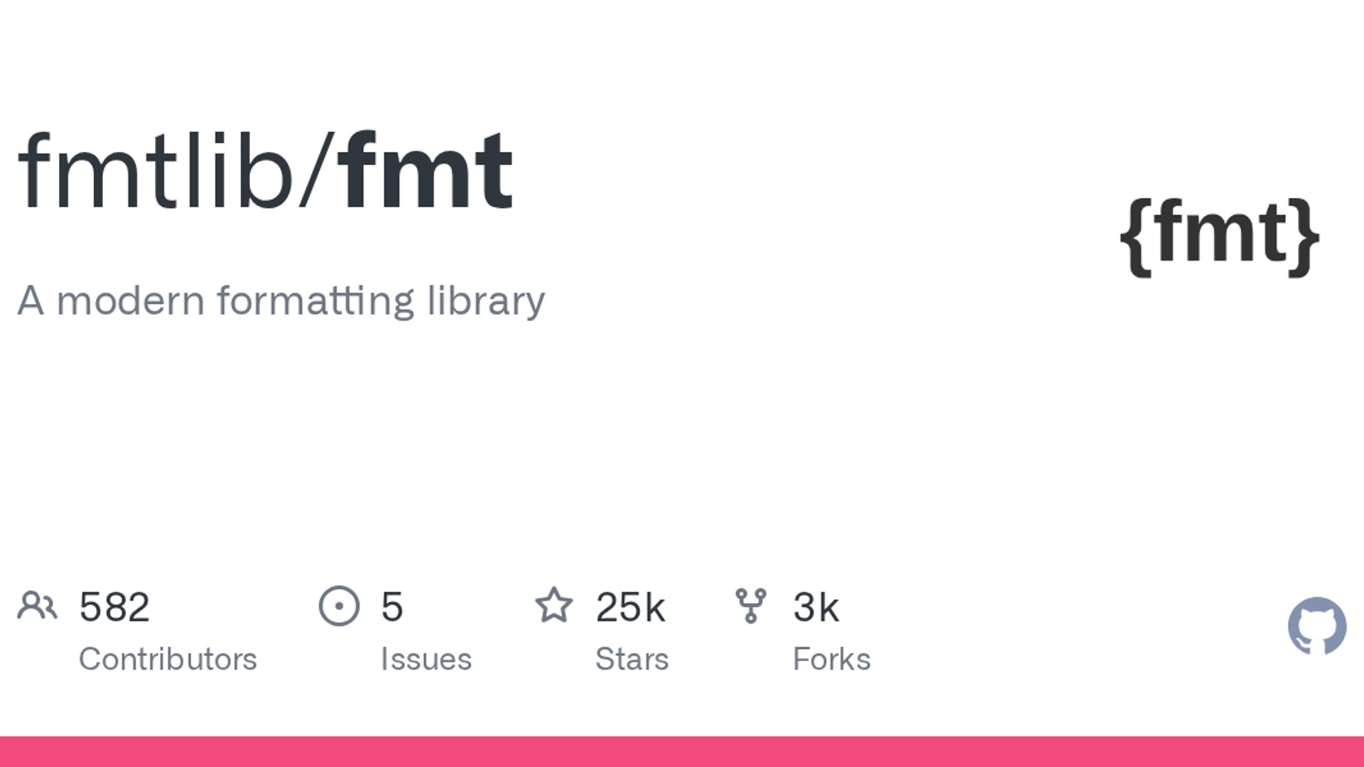 fmtlib/fmt tops GitHub Trending charts