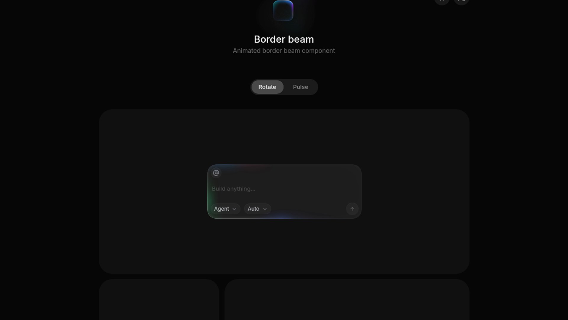 Border Beam animates glowing UI borders