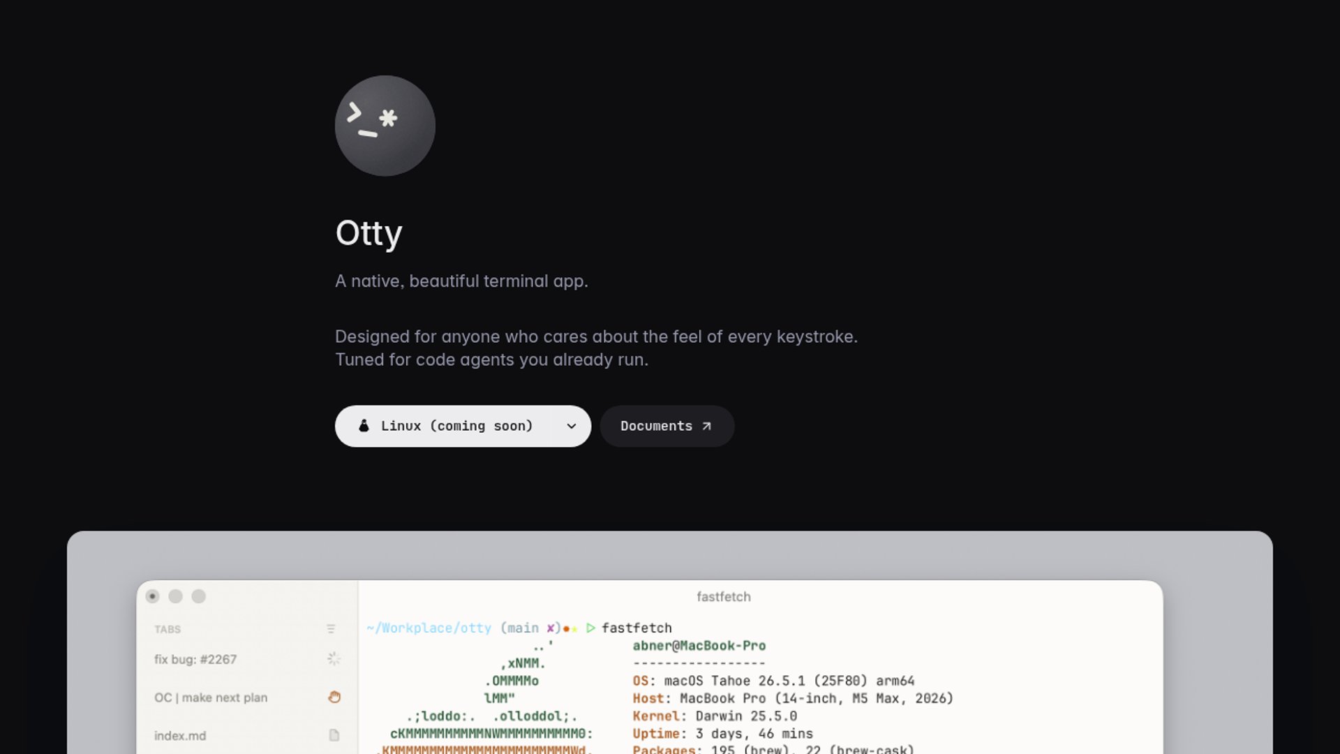 Otty terminal runs AI agents side-by-side