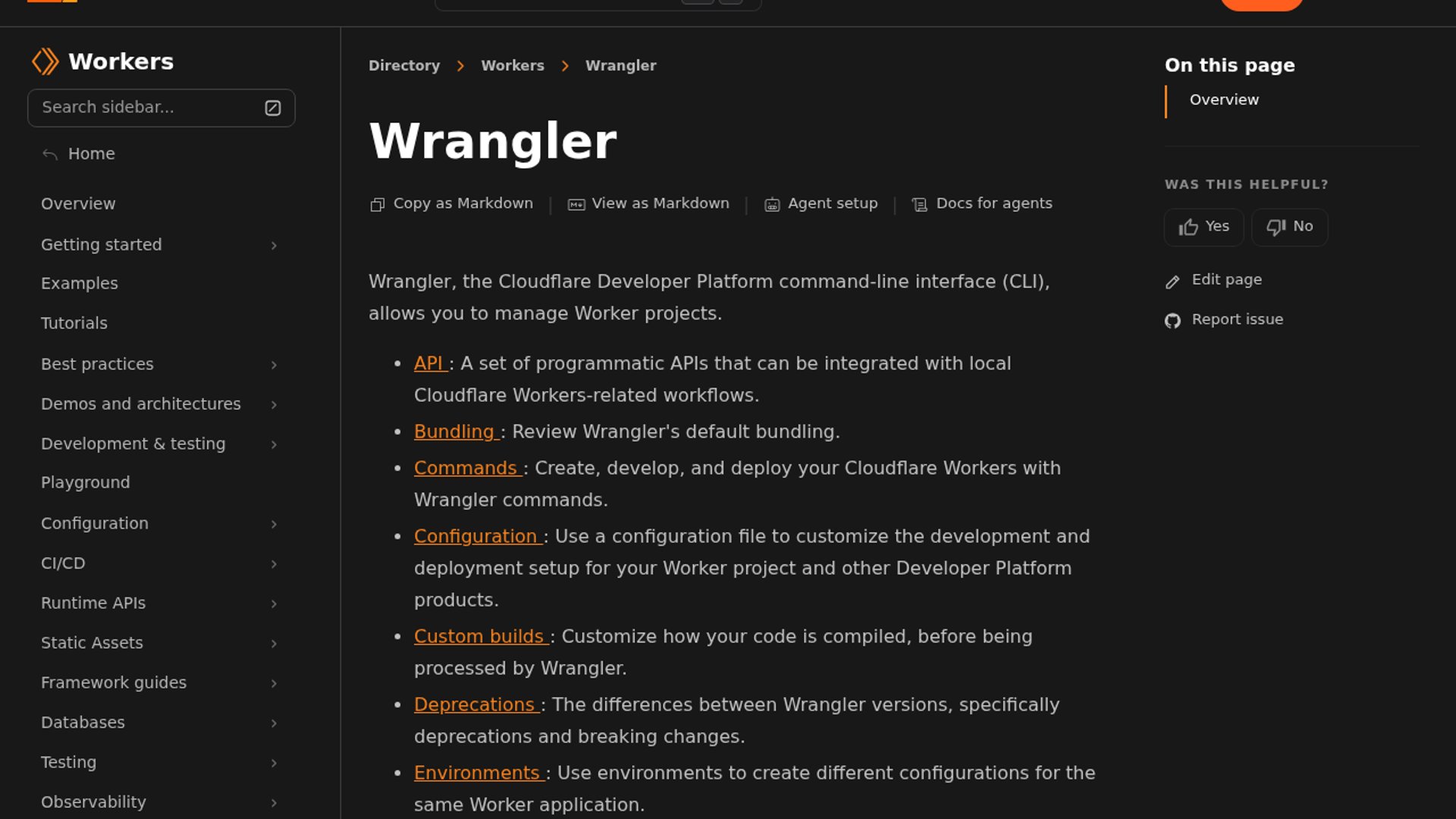 Cloudflare Wrangler CLI guides agent setup