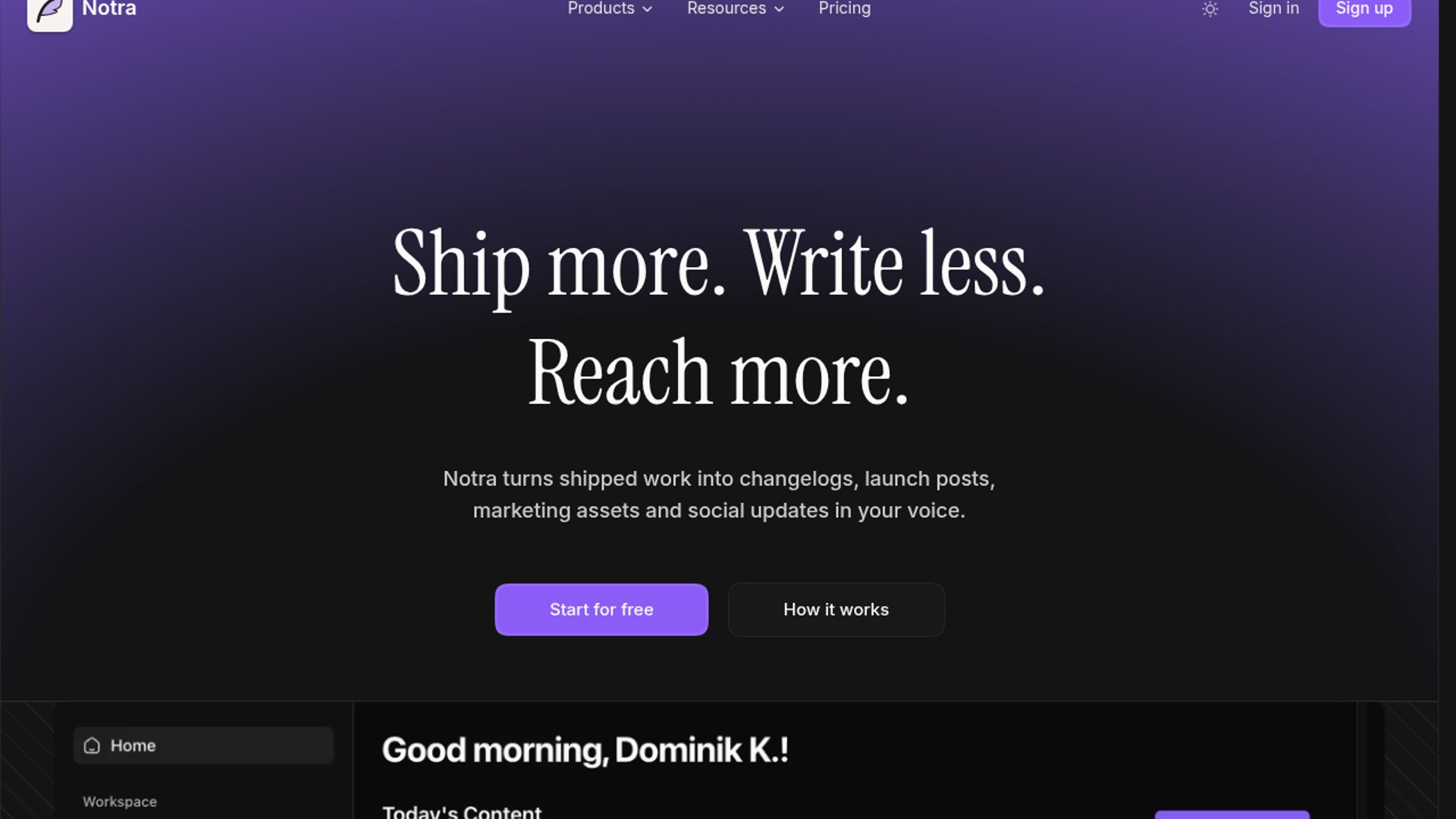 Notra automates marketing visuals from merged PRs