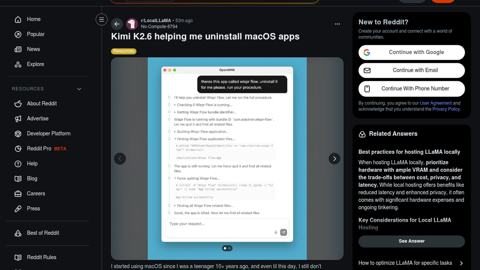 Kimi K2.6 cleans macOS app leftovers