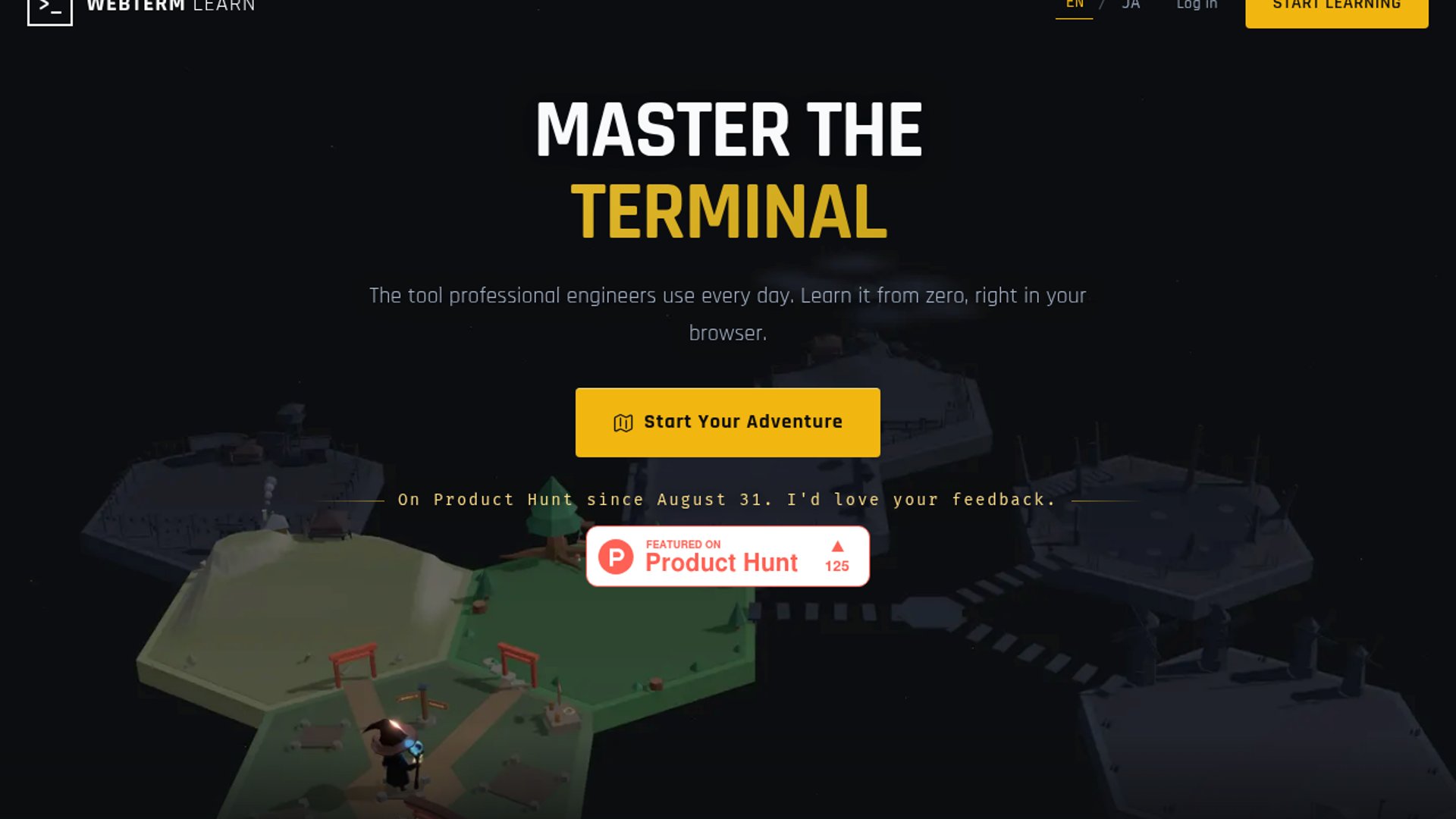WebTerm Learn launches game-like terminal training