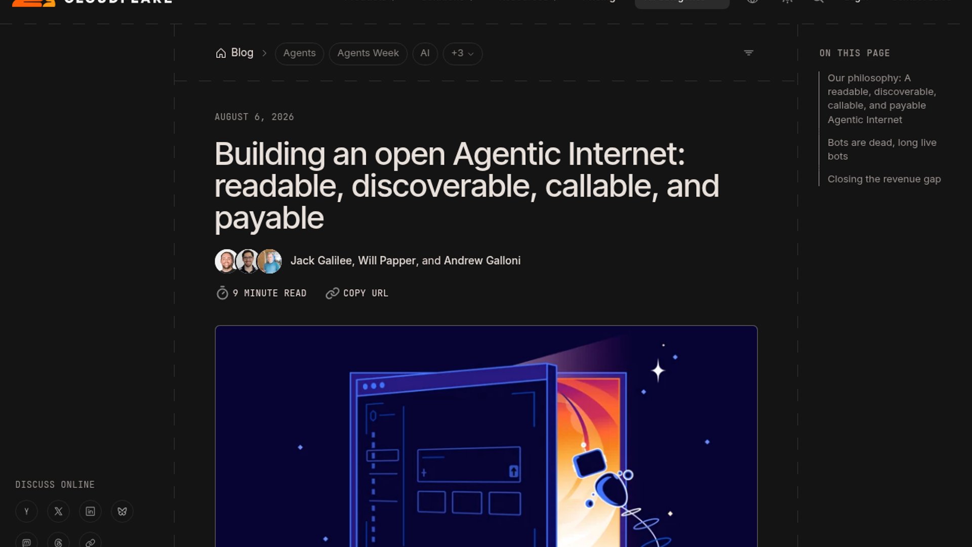 Cloudflare unveils open Agentic Internet initiative