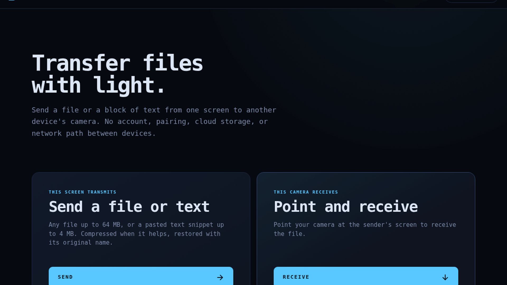 Decimen enables air-gapped optical file transfers