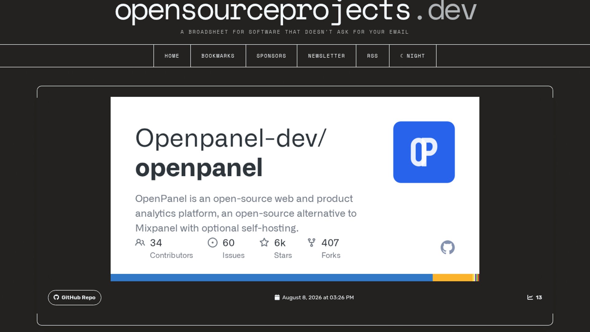 Openpanel introduces an open-source Mixpanel alternative featuring session replay, funnels, cohorts, and built-in AI querying via an MCP server.