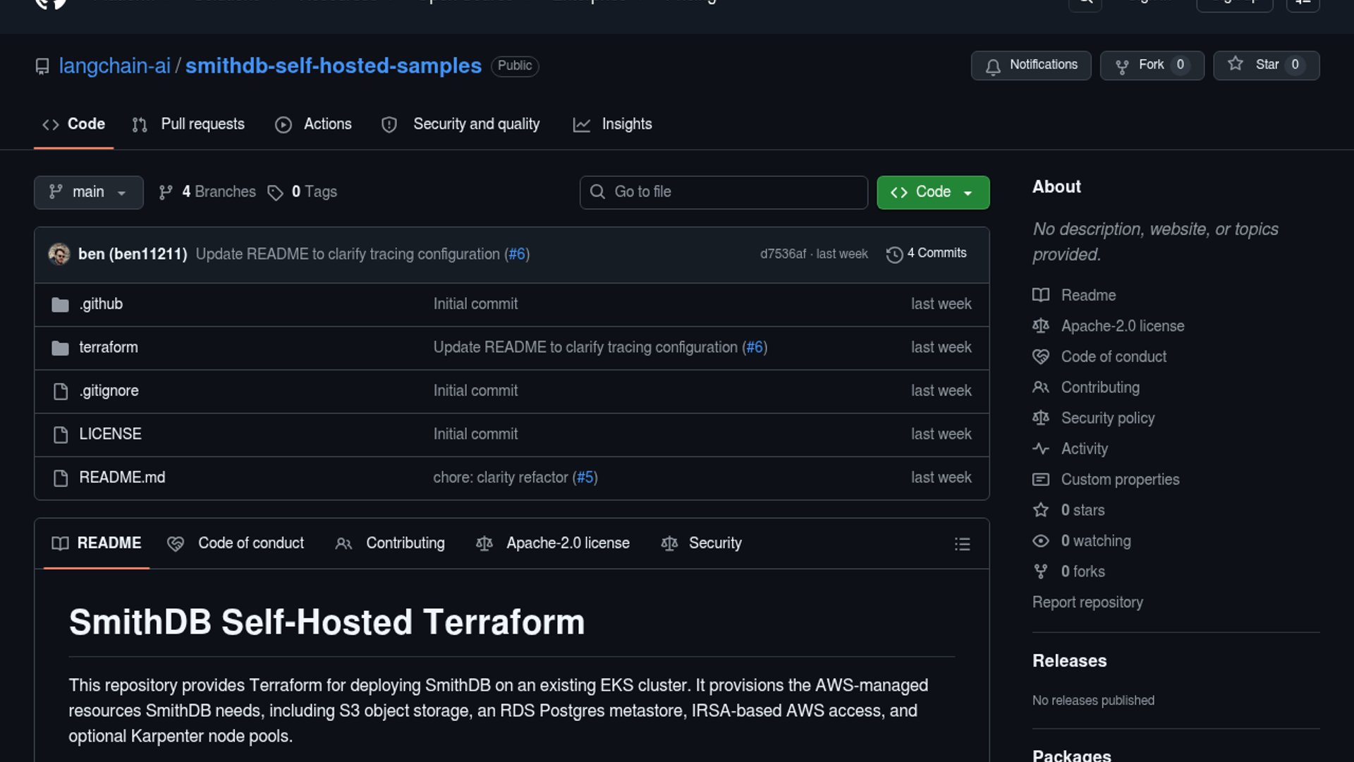 LangChain details custom SmithDB inverted index