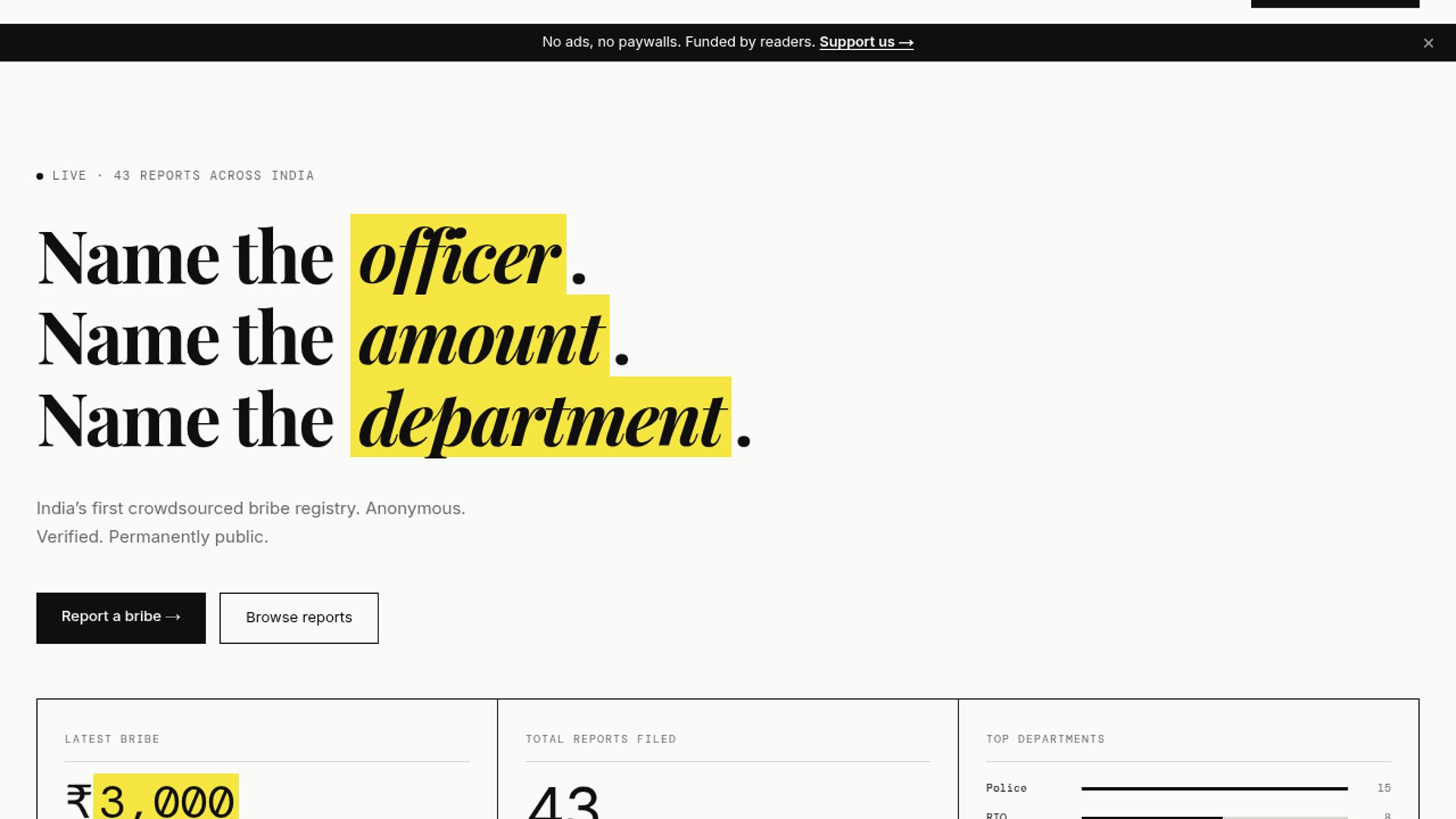 Bribes.fyi unveils "Know Before You Go" bribe benchmarks