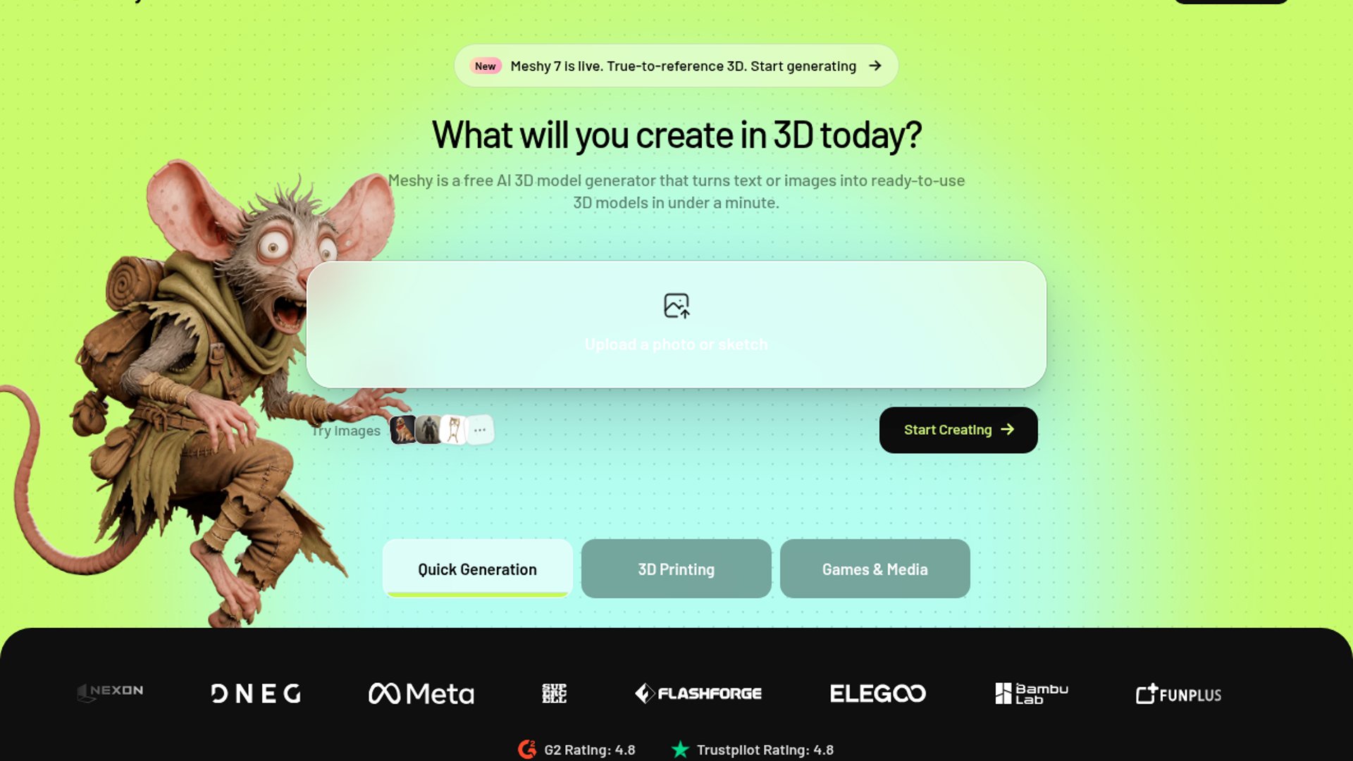 Meshy V7.1 launches on fal with PBR