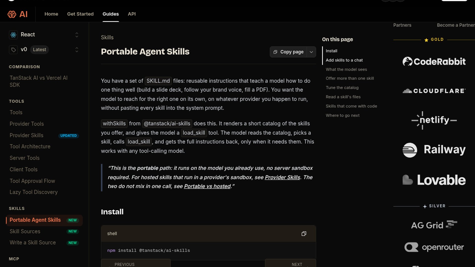 TanStack AI adds lazy-loaded agent skills