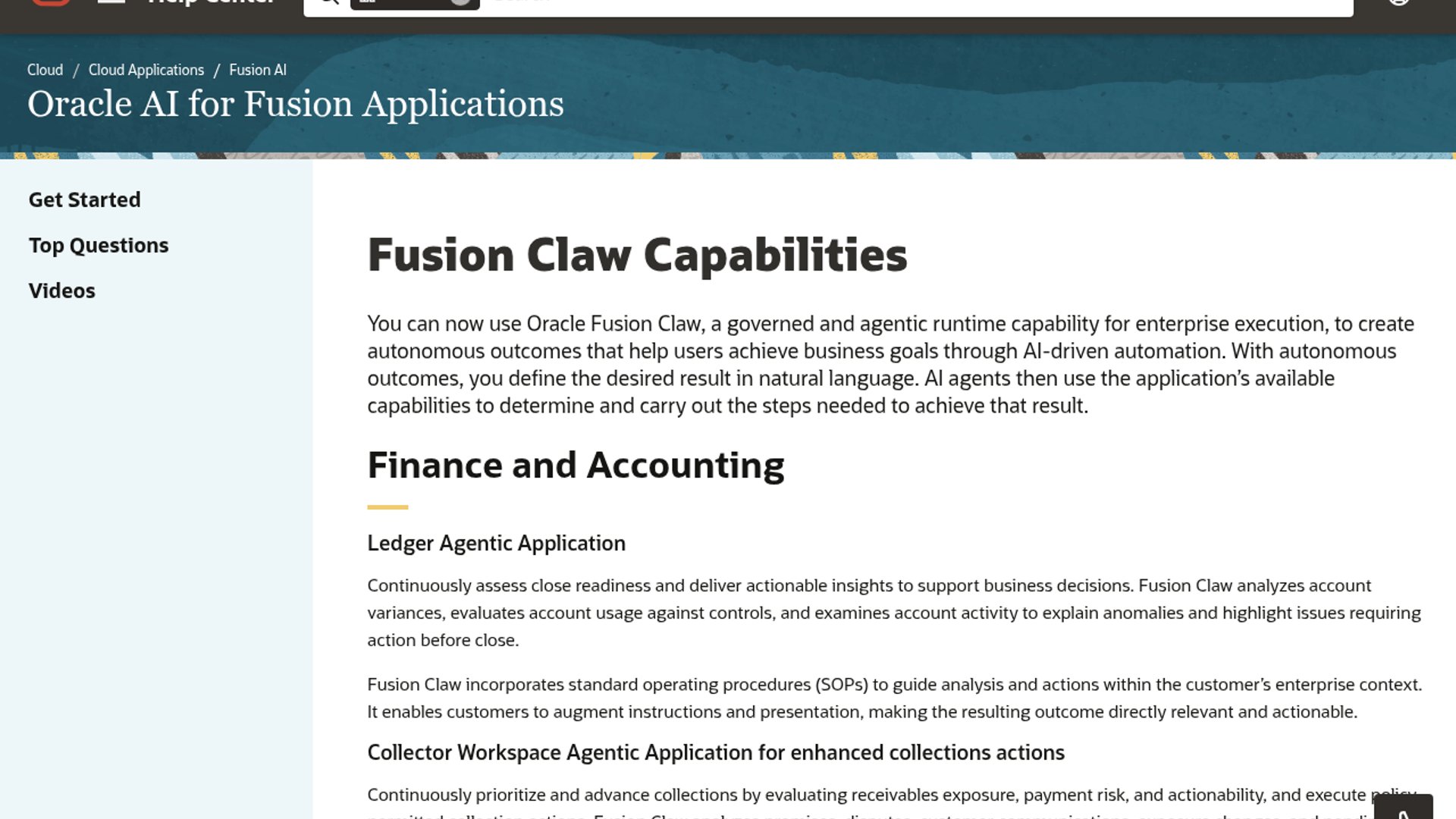 Oracle Fusion Claw Brings Agents Into Execution