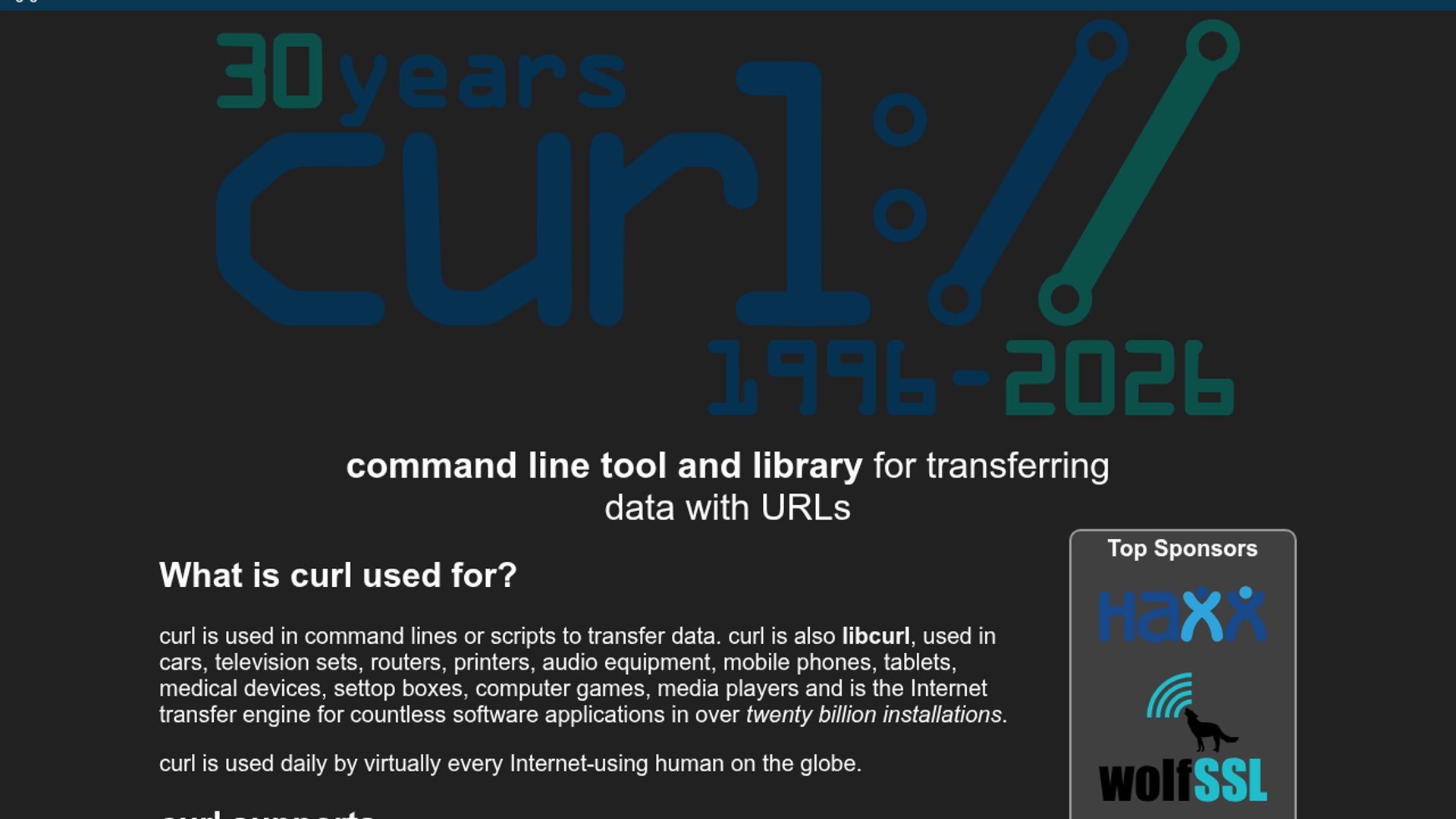Curl pauses security reports for July